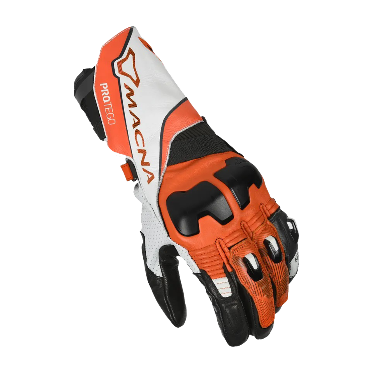 Rękawice Motocyklowe Macna Protego Złamany Biały/Pomarańczowy/CzarnyS