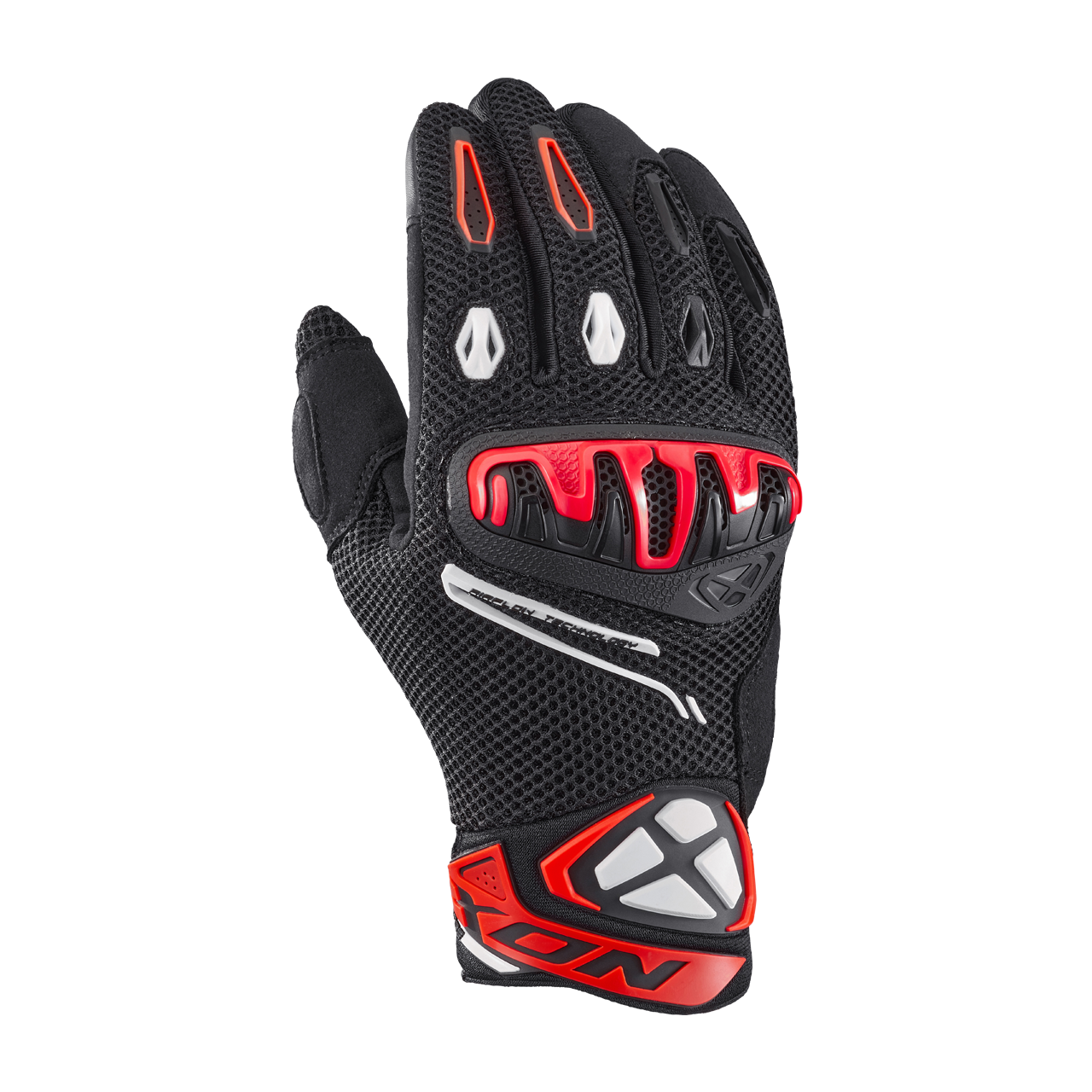 Rękawice Motocyklowe Ixon Mirage Airflow Czarny/JasnoczerwonyXL
