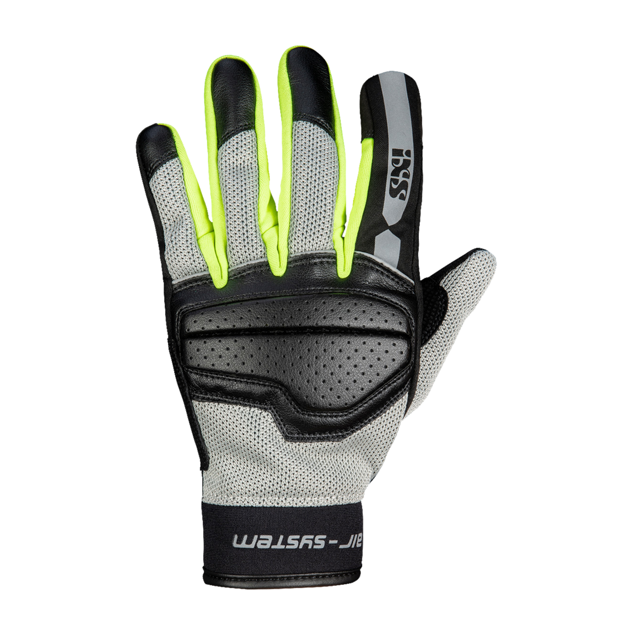 Damskie Rękawice Motocyklowe iXS Evo-Air Czarny/Szary/ŻółtyL