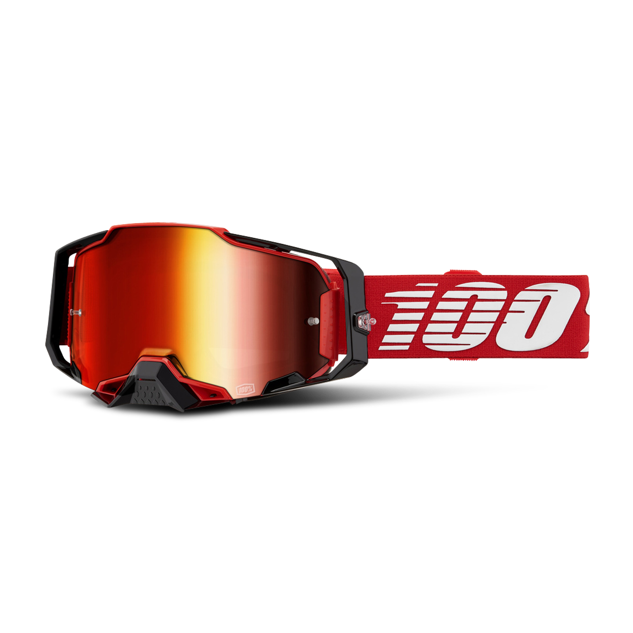 Gogle Cross 100% Armega Lustrzanka Czerwony