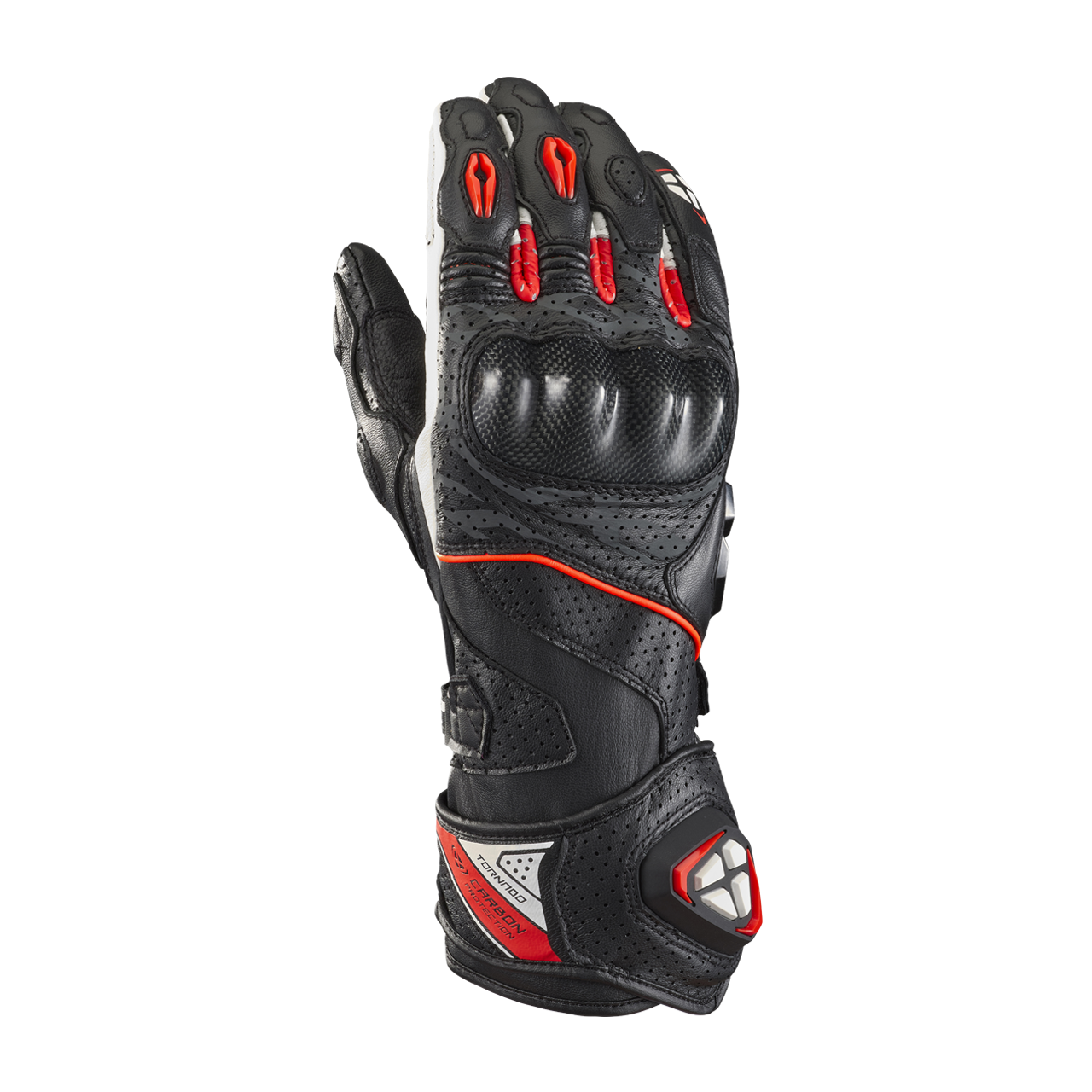 Rękawice Motocyklowe Ixon Tornado Air Czarny/Złamany Biały/CzerwonyM