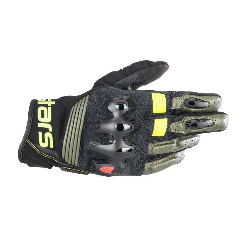 Rękawice Motocyklowe Alpinestars Halo Leather Czarny/ŻółtyS