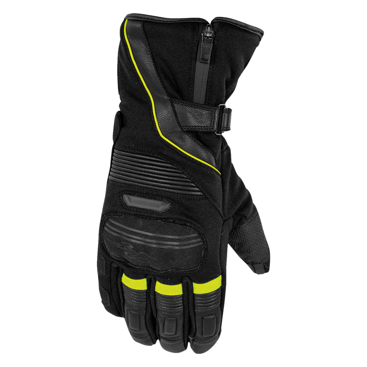 Rękawice Motocyklowe Rusty Stitches Cole Czarny/Fluorescencyjny żółtyM
