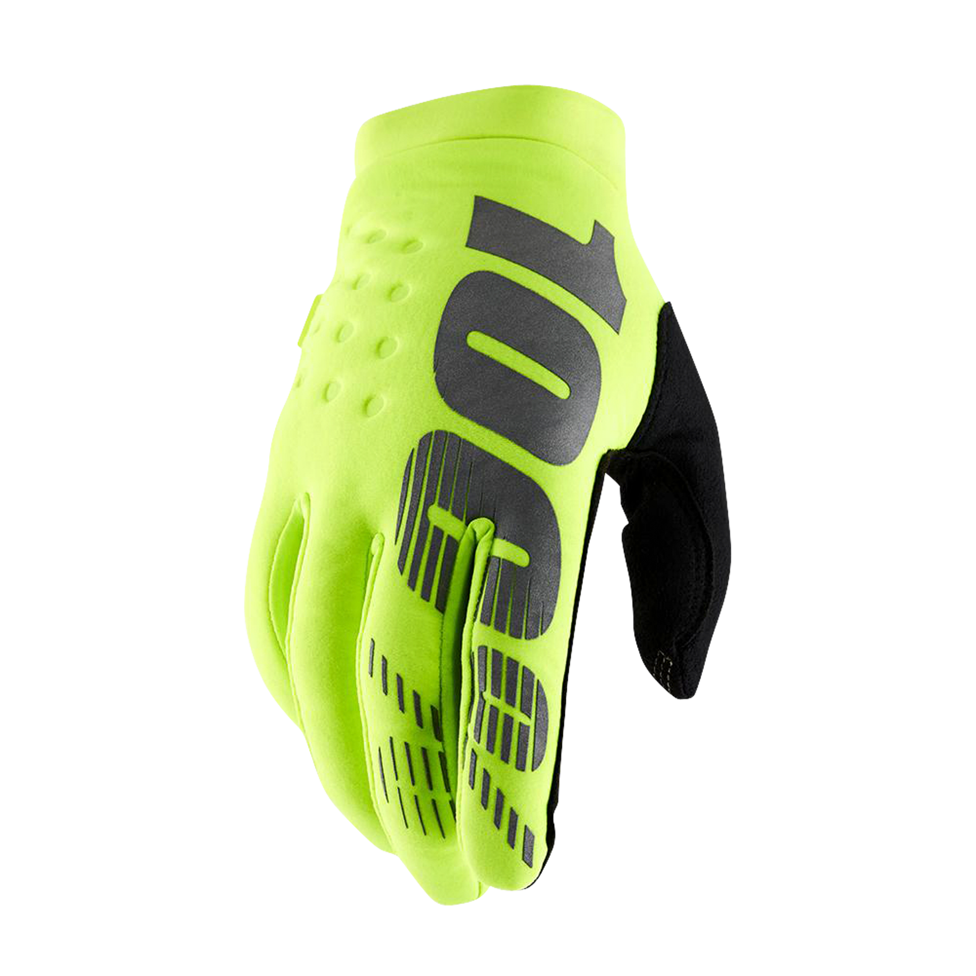 Rękawice 100% Brisker Dziecięce Fluorescencyjny żółtyXL
