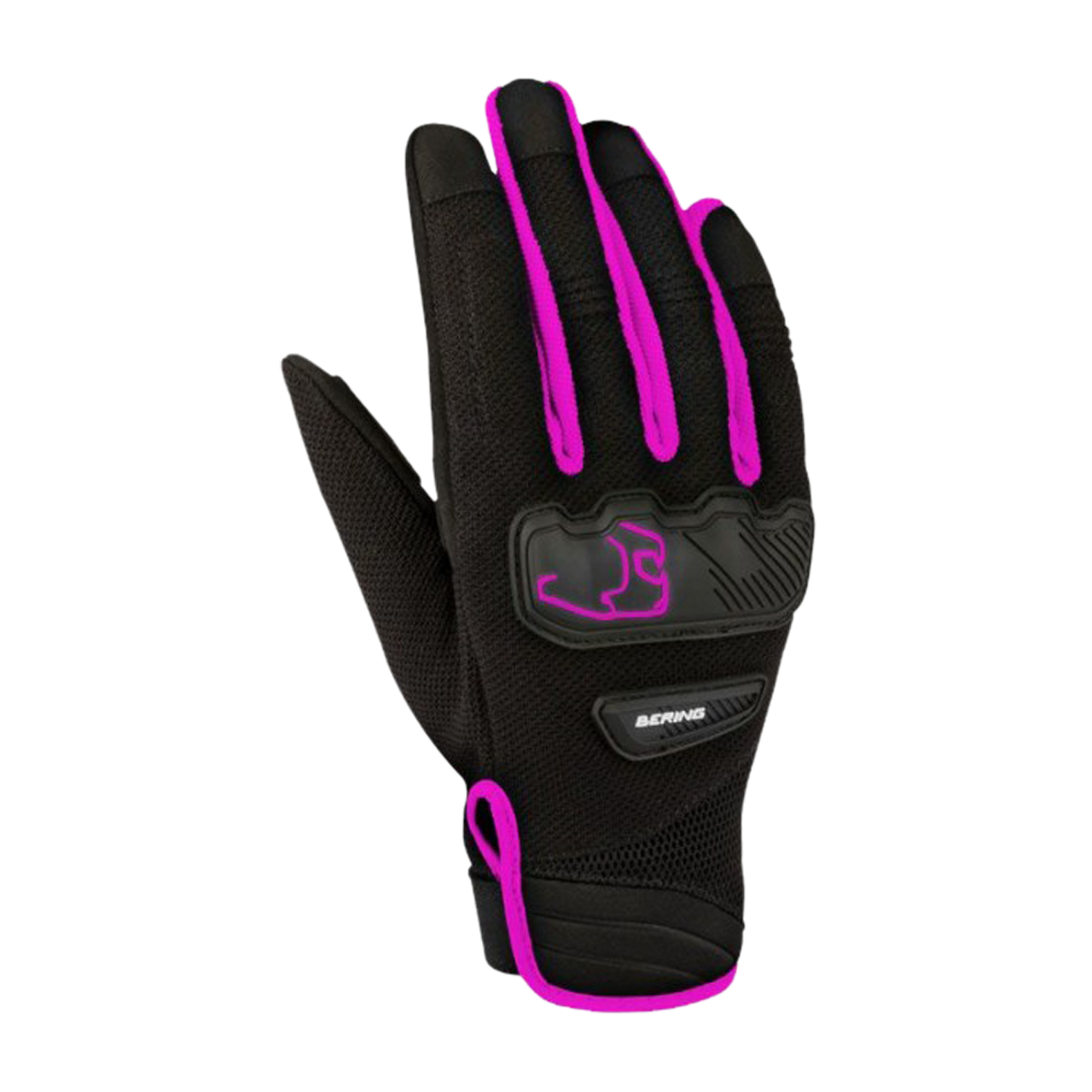 Damskie Rękawice Motocyklowe Bering York Czarny/FuksjowyL