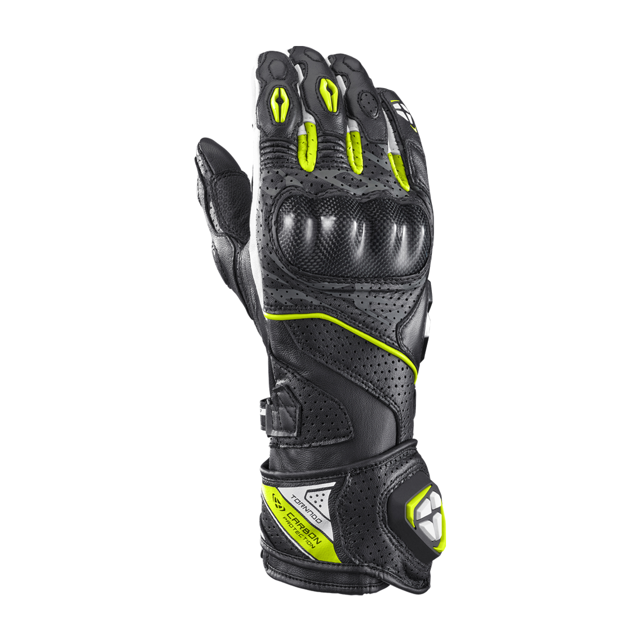 Rękawice Motocyklowe Ixon Tornado Air Czarny/Złamany Biały/JasnożółtyL