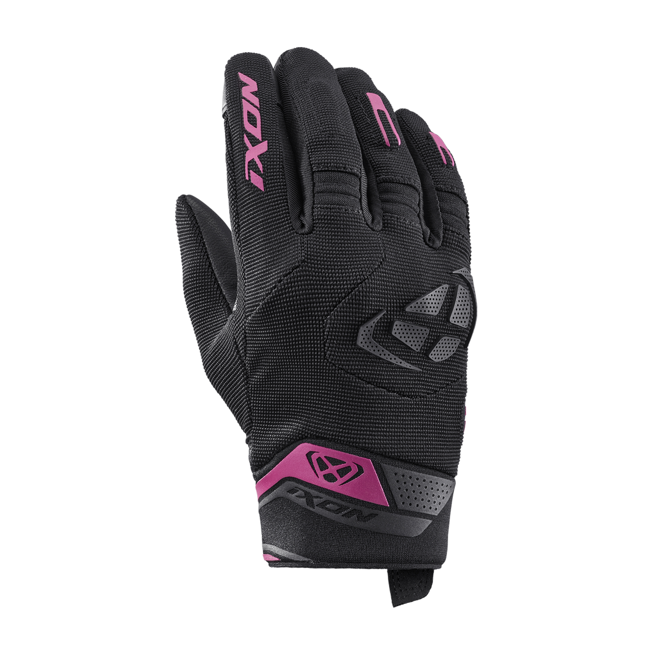Rękawice Motocyklowe Ixon Mig 2 Damskie Czarny/FuksjowyXXL