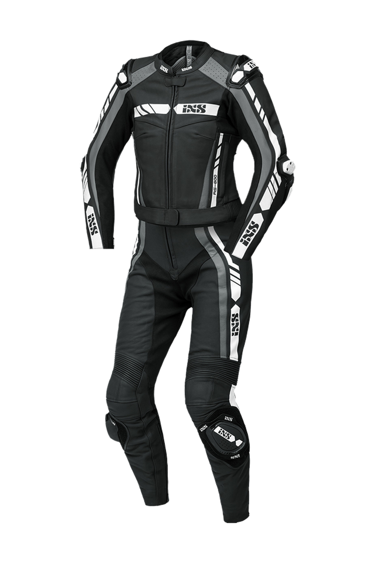 Kombinezon Skórzany iXS RS-800 2- Częściowy Czarny/Szary/Złamany Biały38