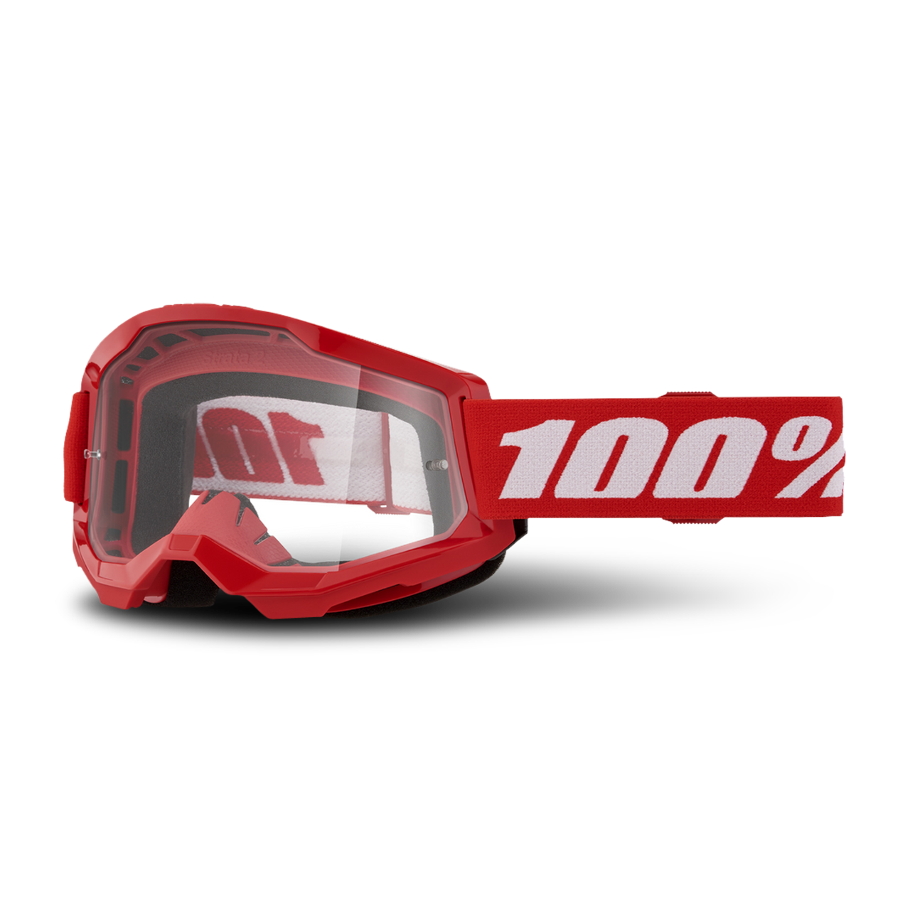 Gogle Cross Dziecięce 100% Strata 2 Czerwony