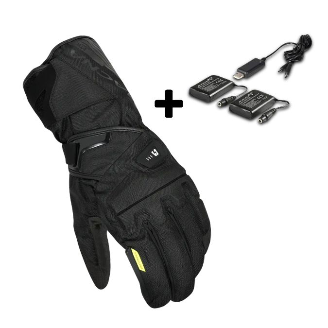Rękawice Motocyklowe Ogrzewane Macna Foton 2.0 RTX Zestaw CzarnyM