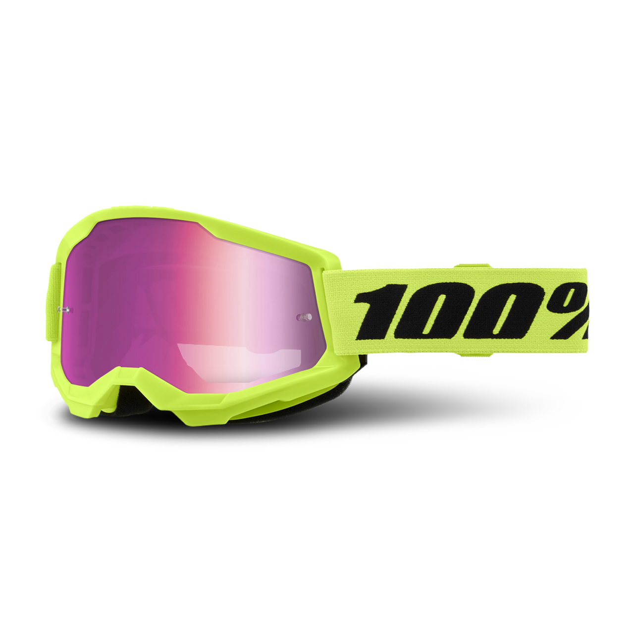 Gogle Cross 100% Strata 2 Neonowy Żółty