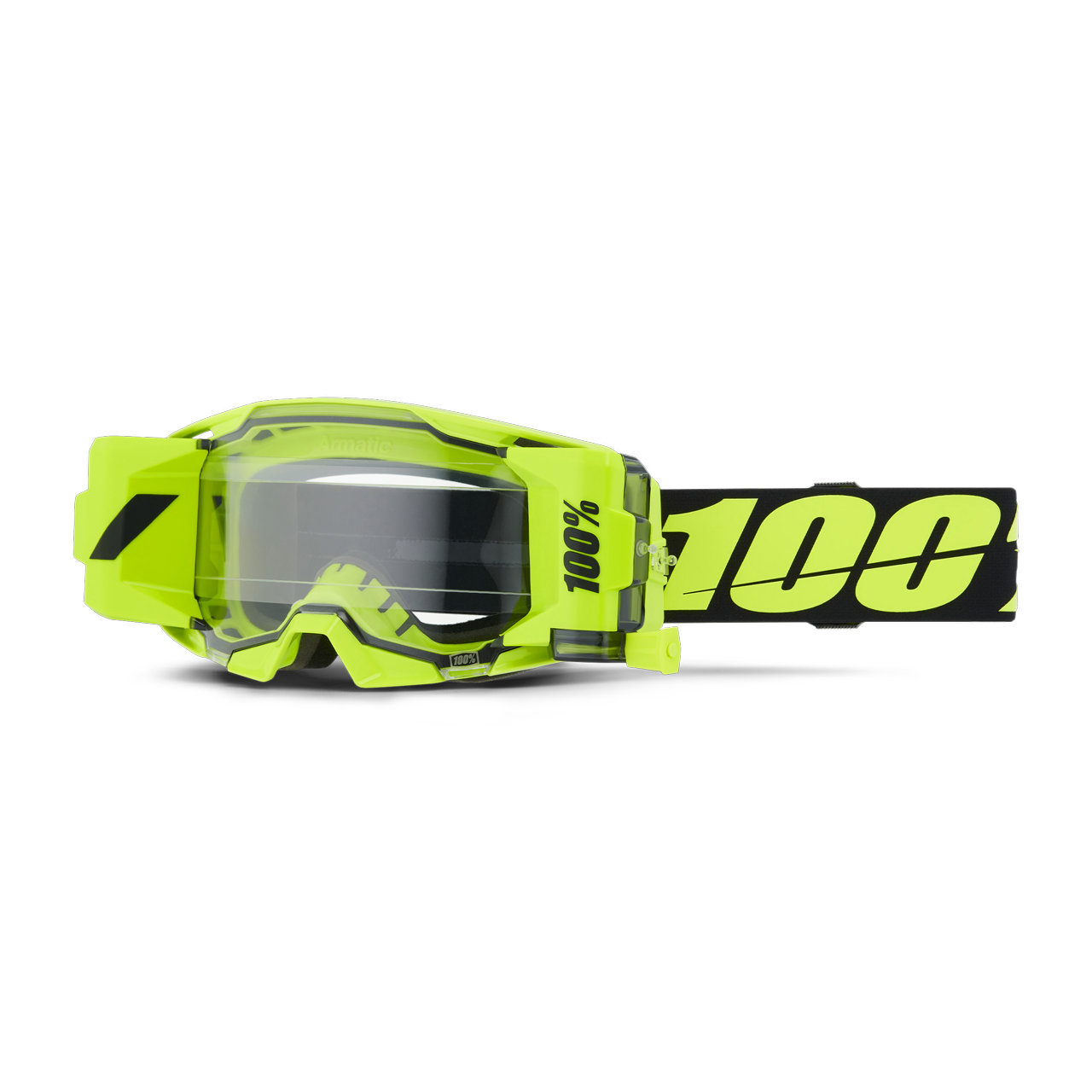 Gogle Cross 100% ARmatic Forecast Przezroczysta Szybka Neonowy Żółty