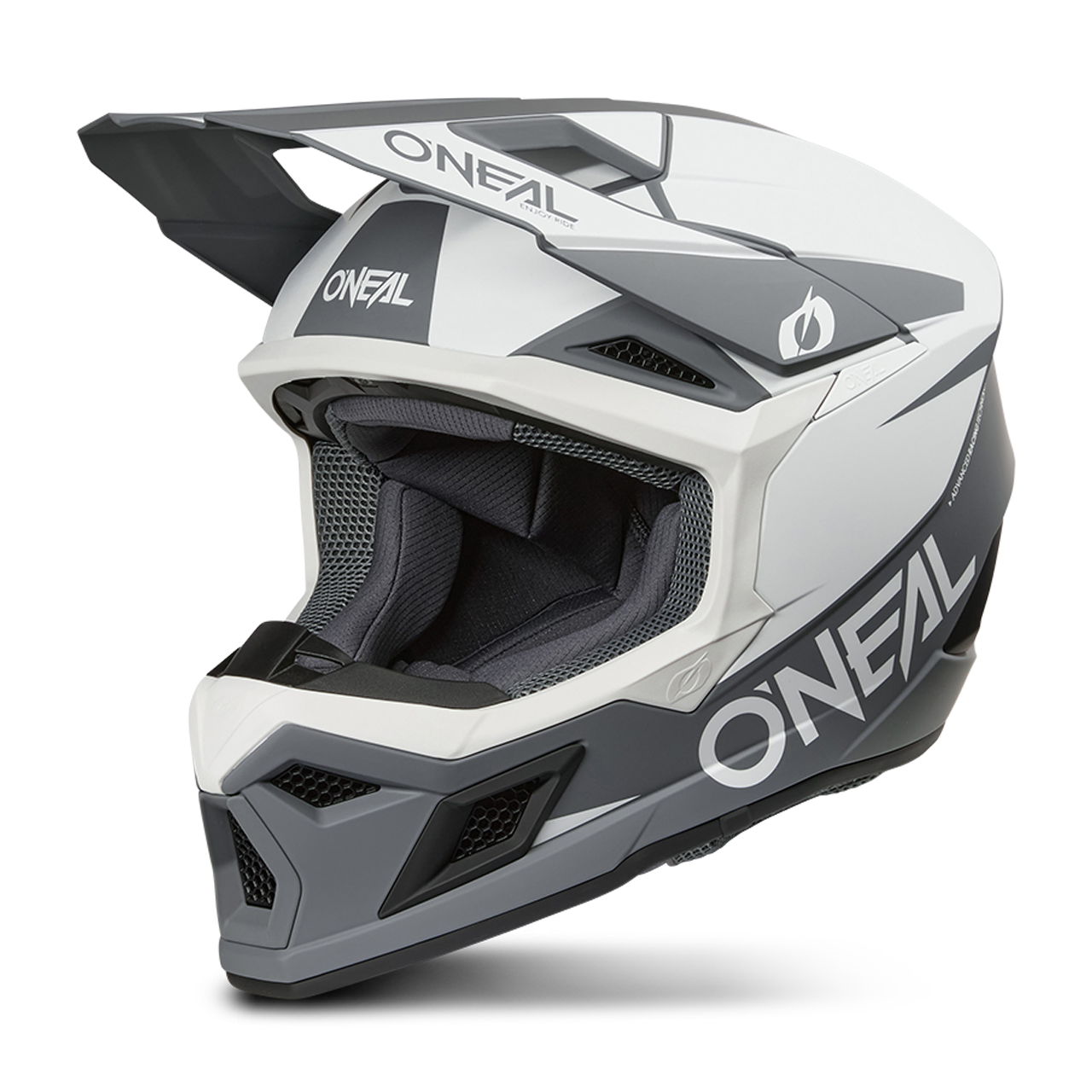 Kask MX O'Neal 3Srs Solid Złamany Biały/CzarnyS