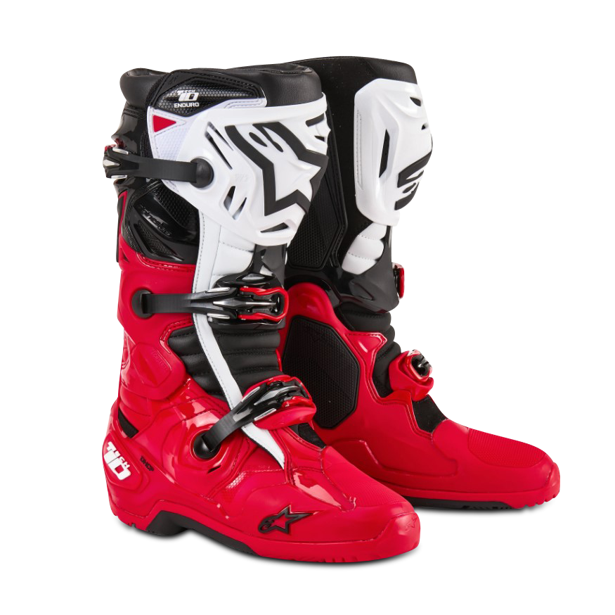 Buty Enduro Alpinestars Tech 10 Jasnoczerwony/Czarny/Złamany Biały49,5