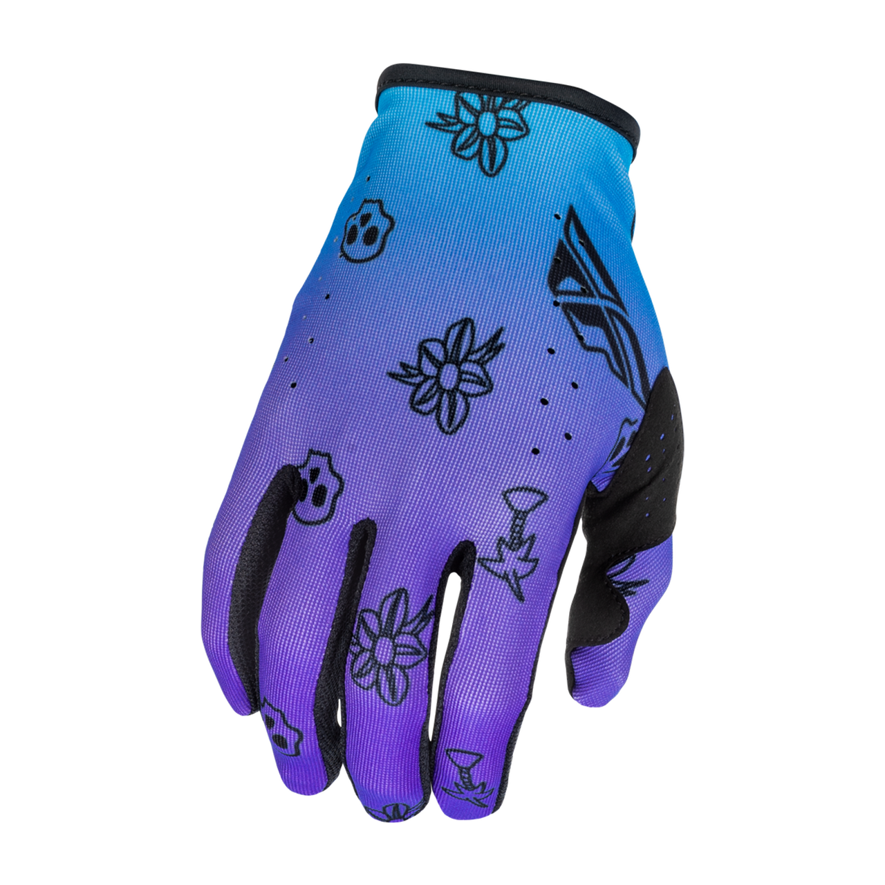 Rękawice Cross FLY Racing Lite Outline V26 Fioletowy/Niebieski/CzarnyXL