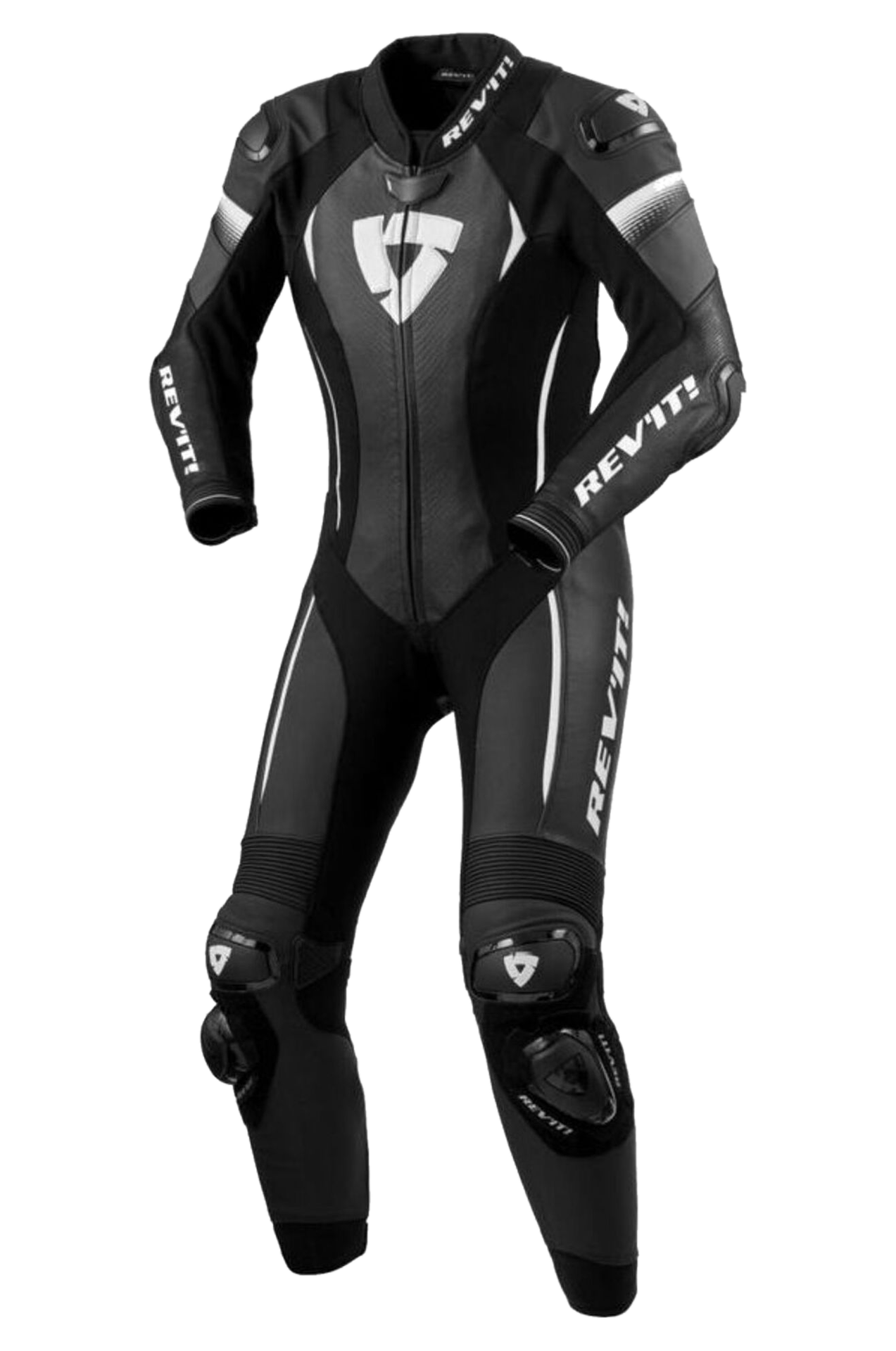 Kombinezon Motocyklowy Skórzany Rev'It! Xena 4 Damski Czarny/Złamany Biały46