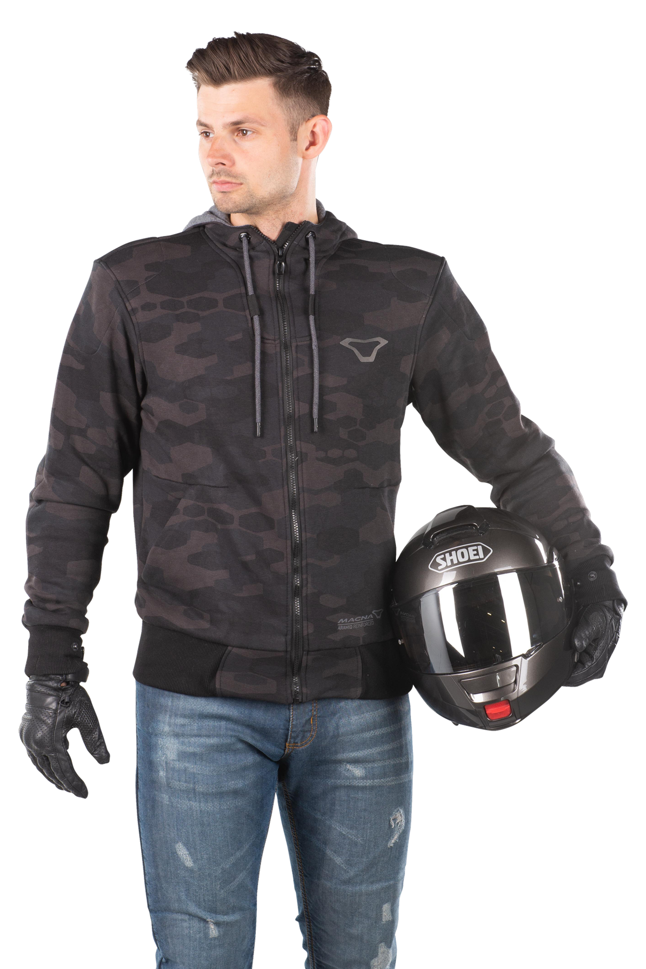 Bluza z Kapturem Macna Nuclone Czarny/Szary/MoroXS