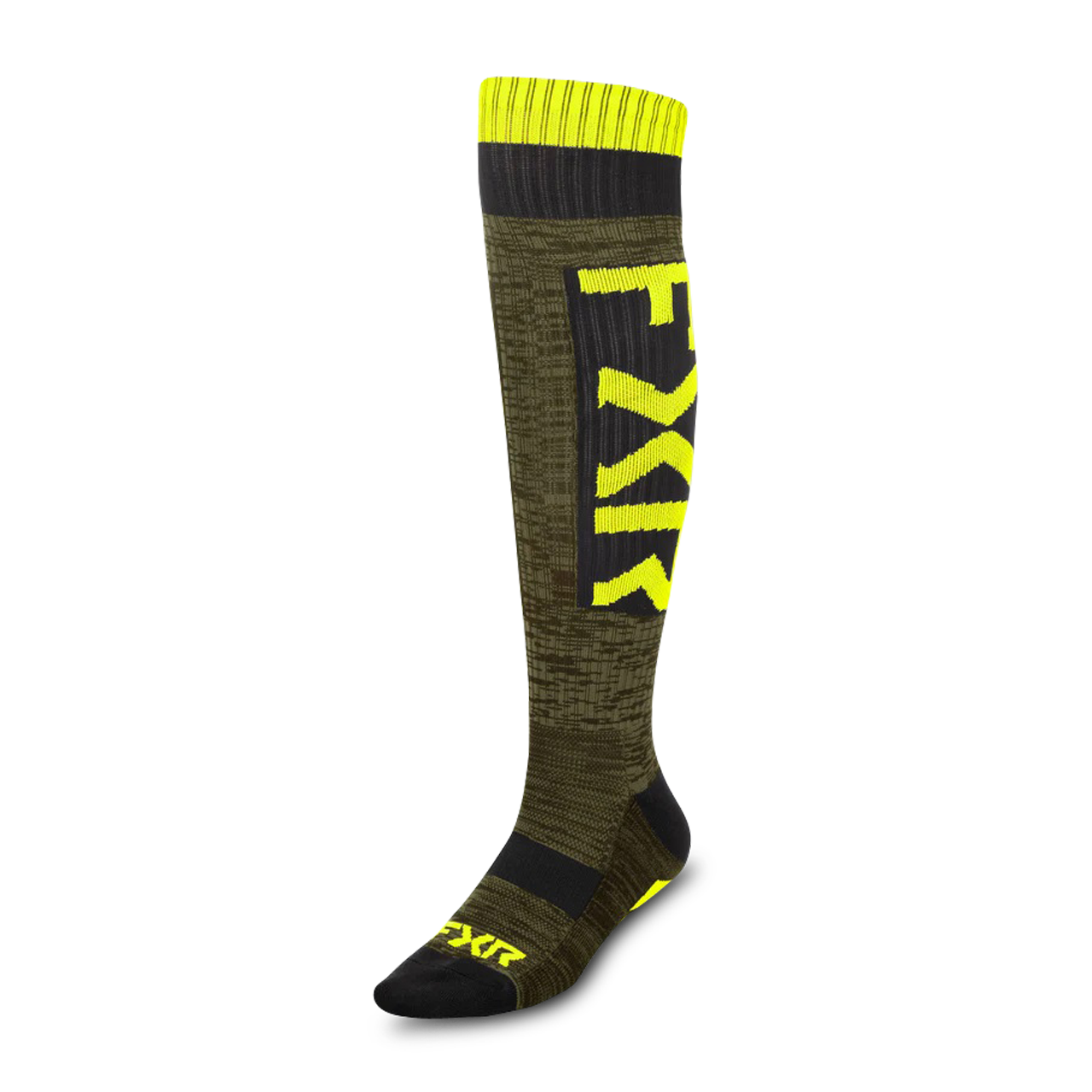 Skarpety jeździeckie FXR Moto Sock 26 Czarny/Wojskowy/Hi-VisJeden rozmiar