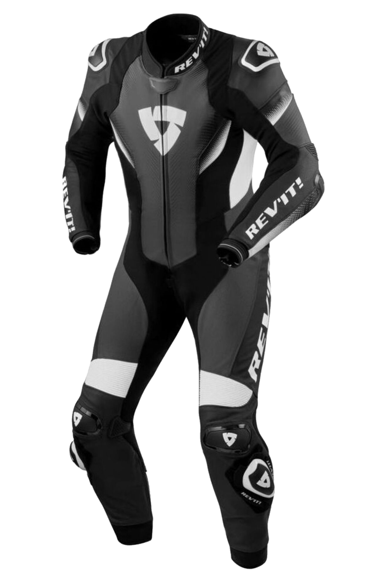 Kombinezon Skórzany Rev'It! Control Czarny/Złamany Biały50