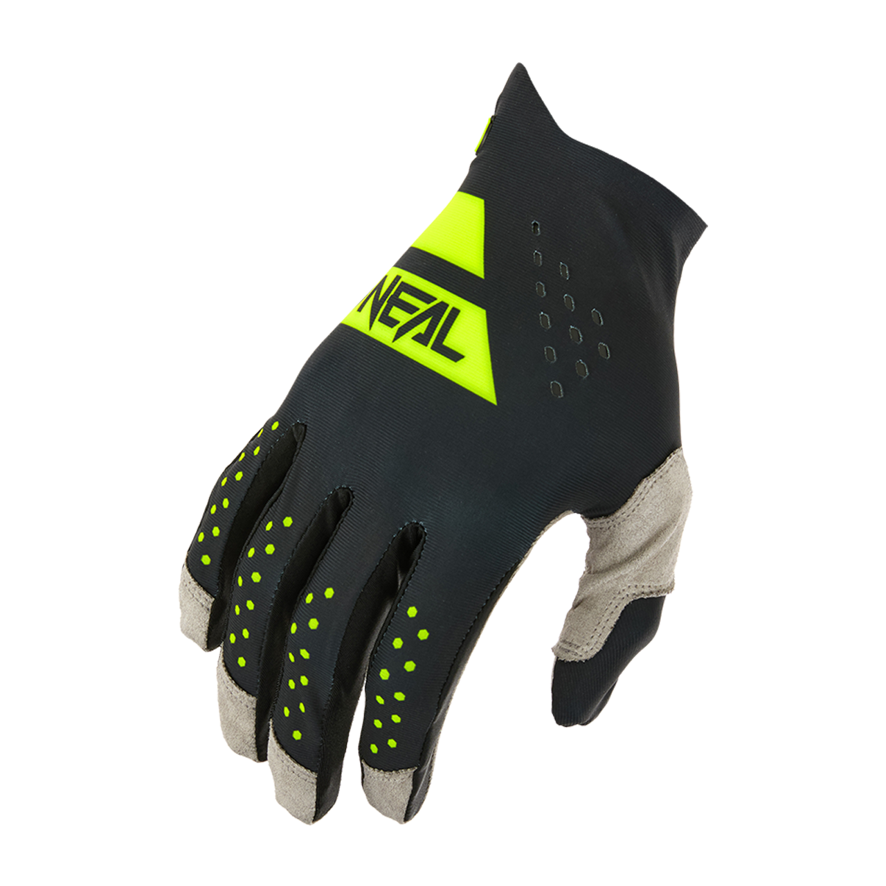 Rękawice MX O'Neal Pin It Slip On Czarny/Neonowy ŻółtyXXL