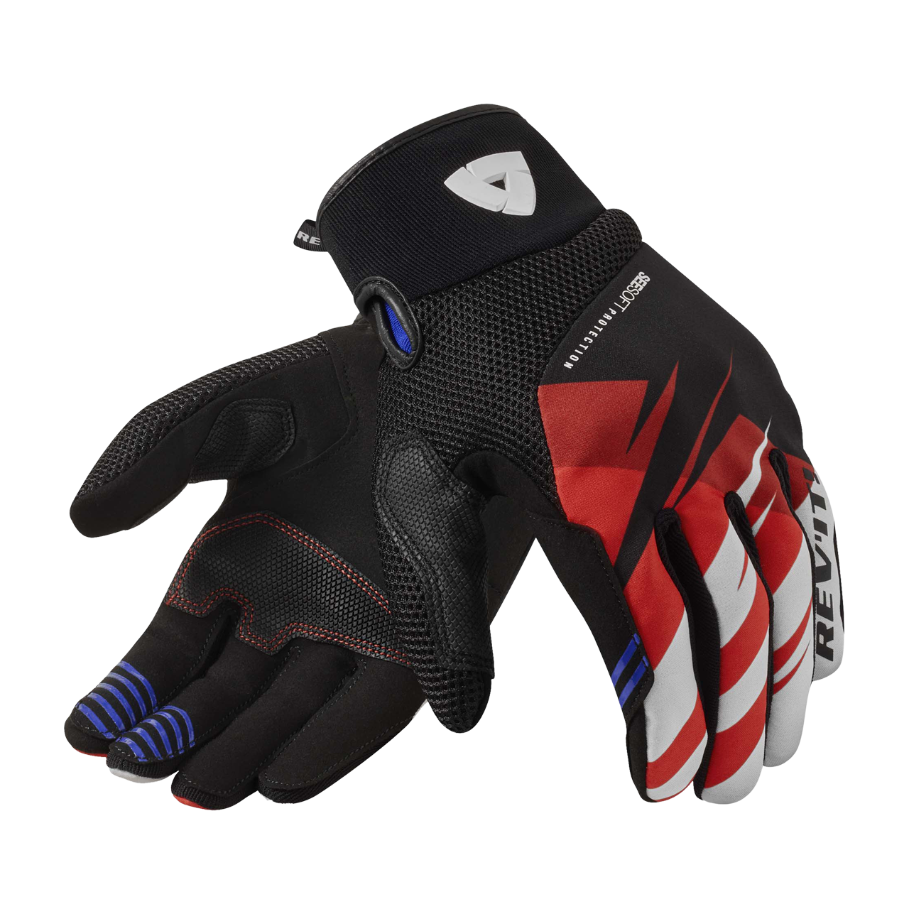Rękawice Motocyklowe REV'IT! Surge Czarny/CzerwonyL