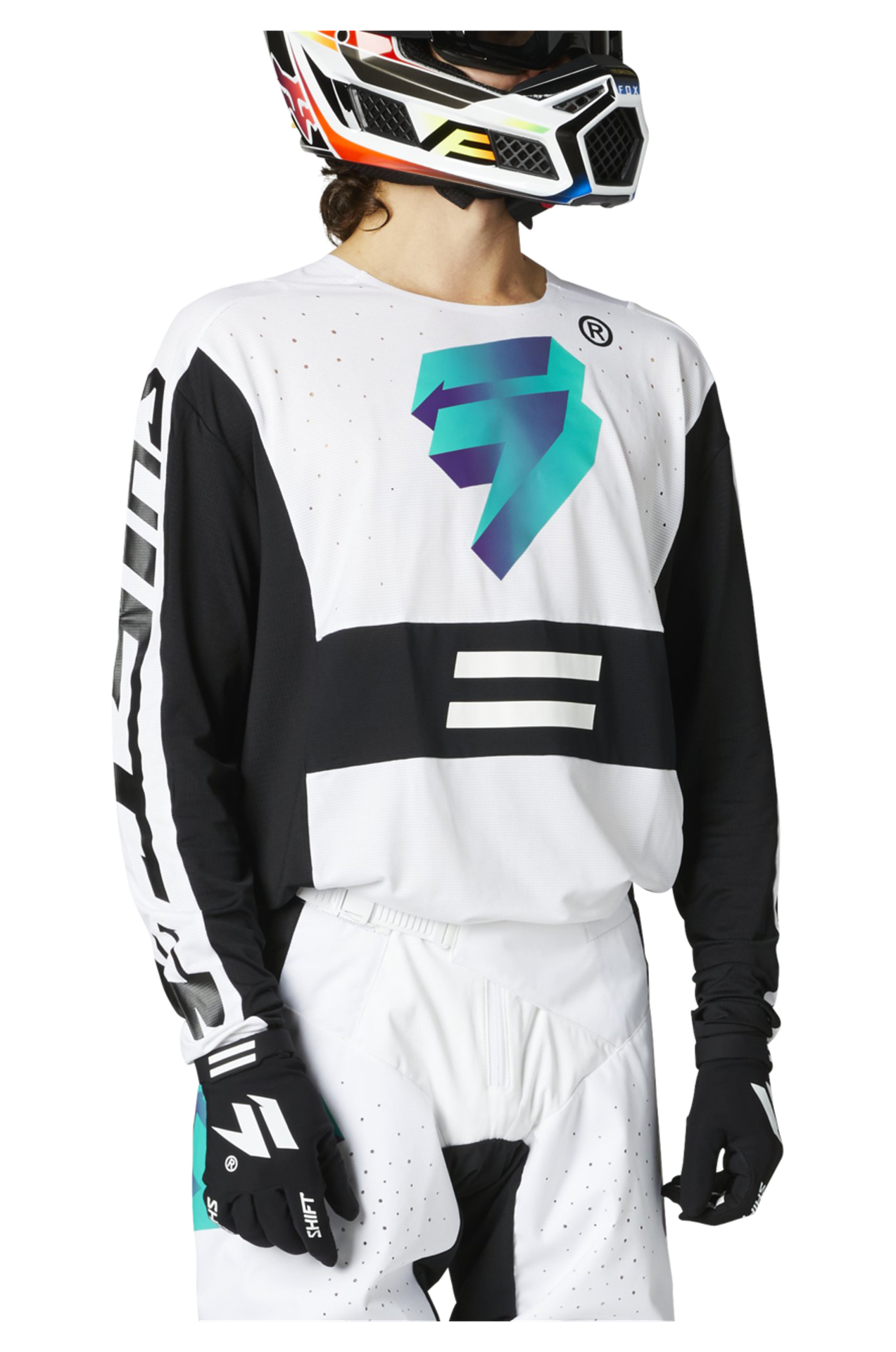 Bluza Cross Shift Black Label UV Złamany Biały/FioletowyXL