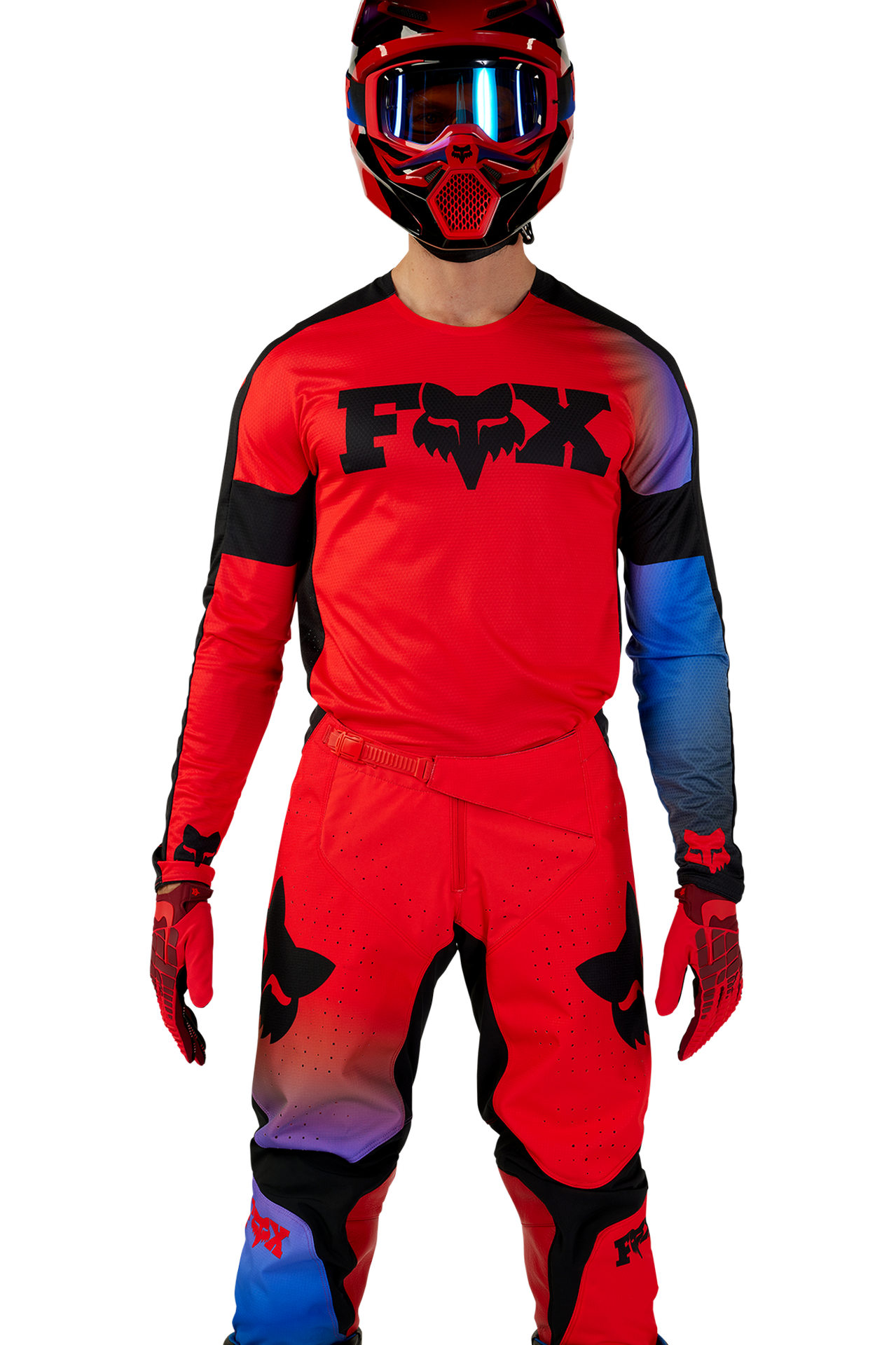 Bluza Cross FOX 360 Streak Fluorescencyjny czerwonyS