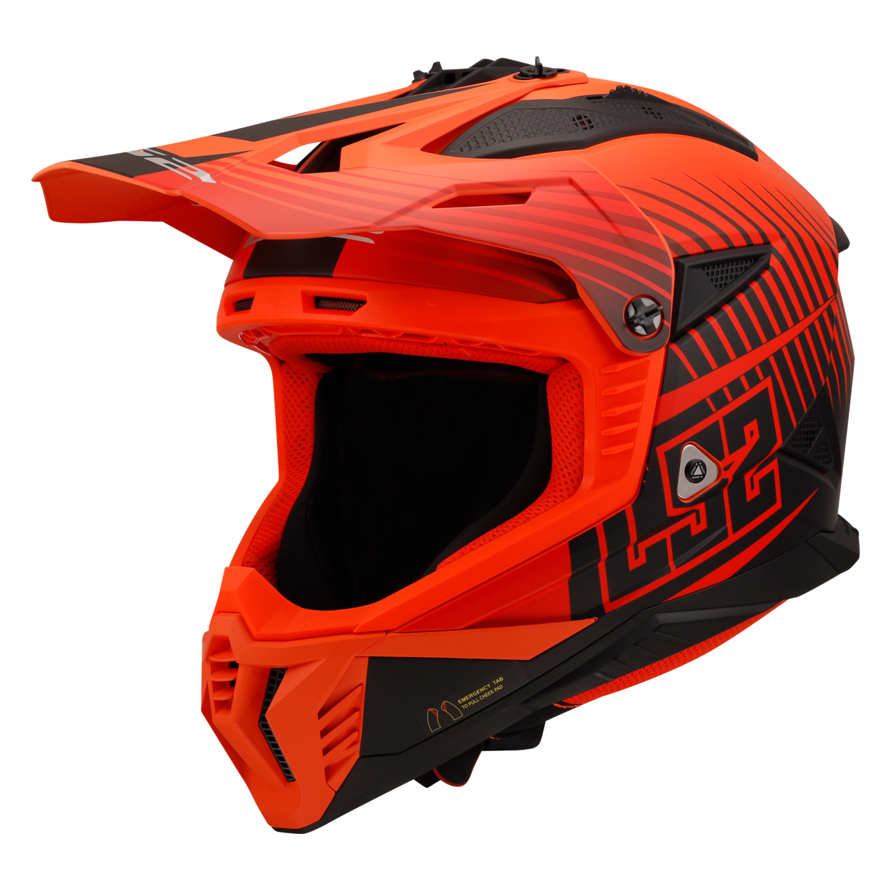 Kask Cross LS2 MX708 Fast II Duck Hi-Vis Pomarańczowy/Czerwony MatowyM