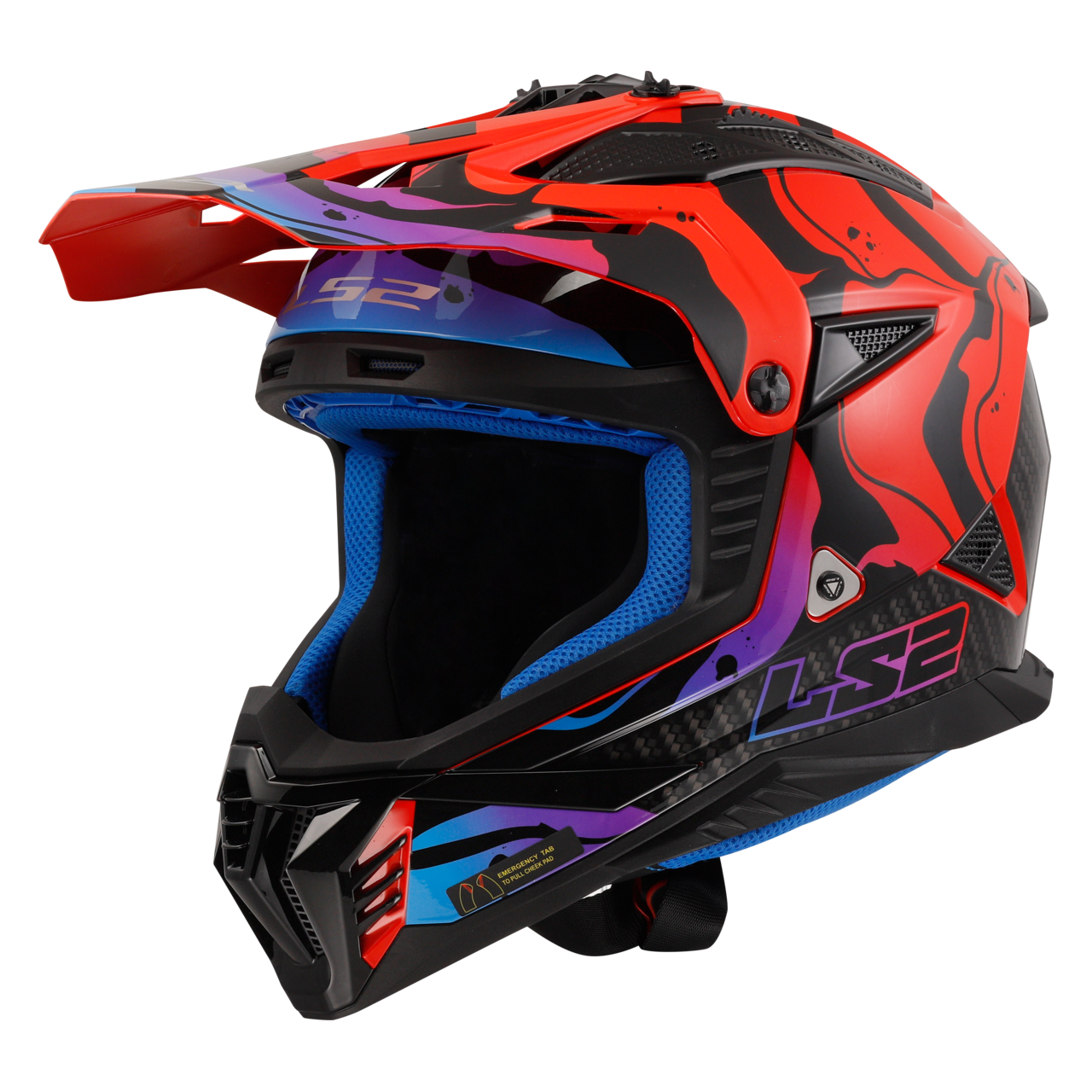 Kask Cross LS2 MX708 Fast II Czerwony połysk WashXS
