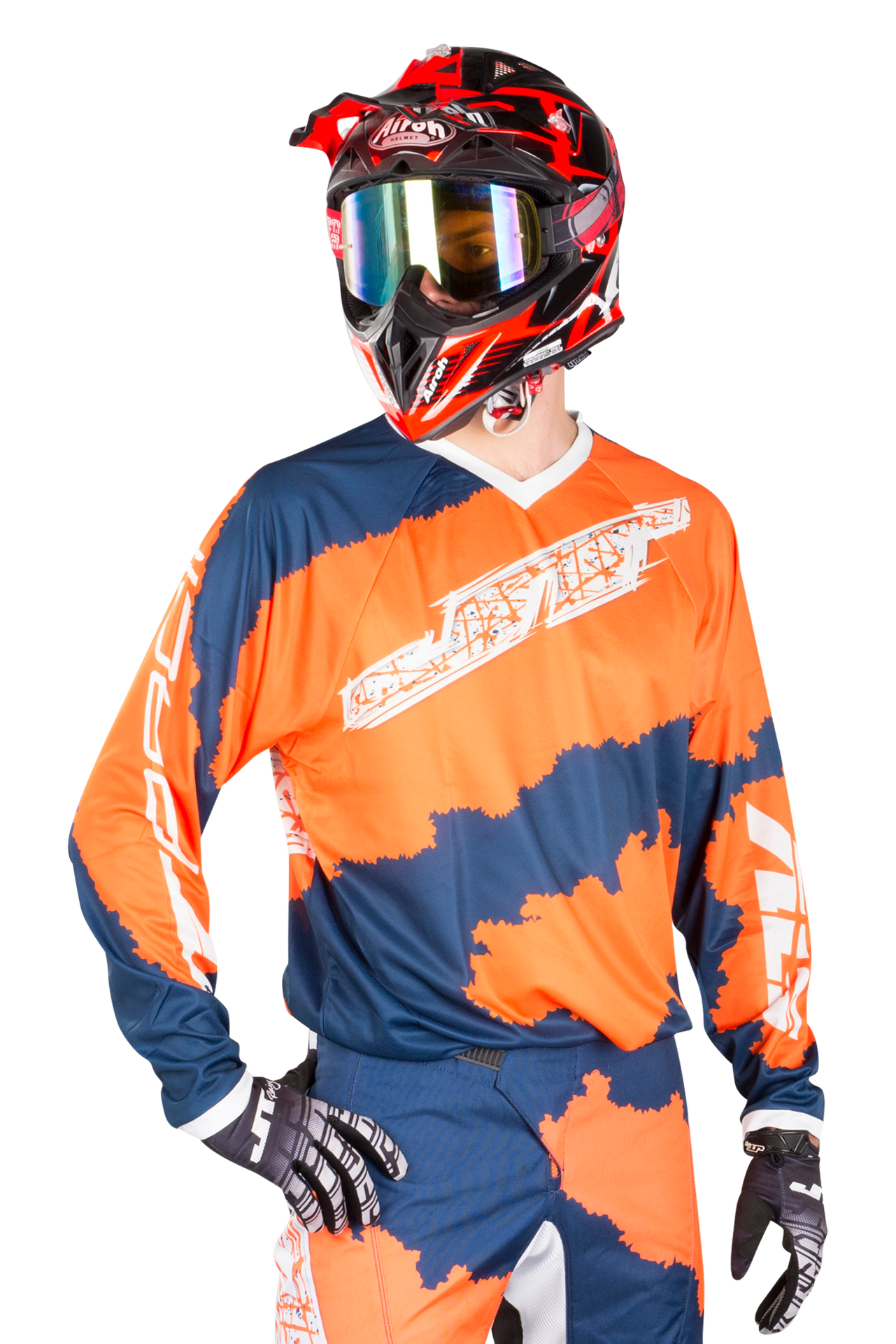 Bluza Cross JT Racing C4-Ripper Pomarańczowy/NiebieskiL