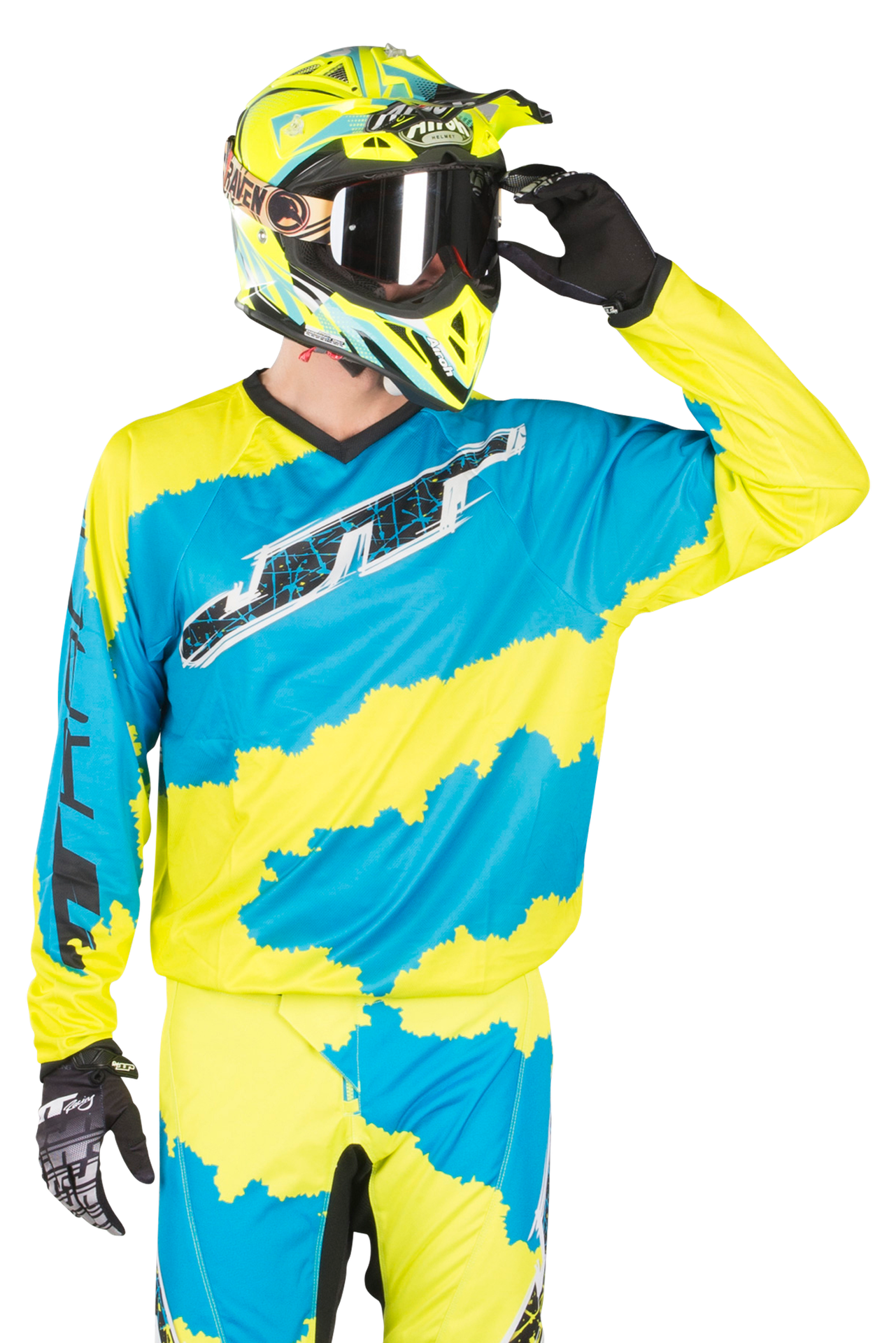 Bluza Cross JT Racing C4-Ripper Niebieski/ŻółtyL