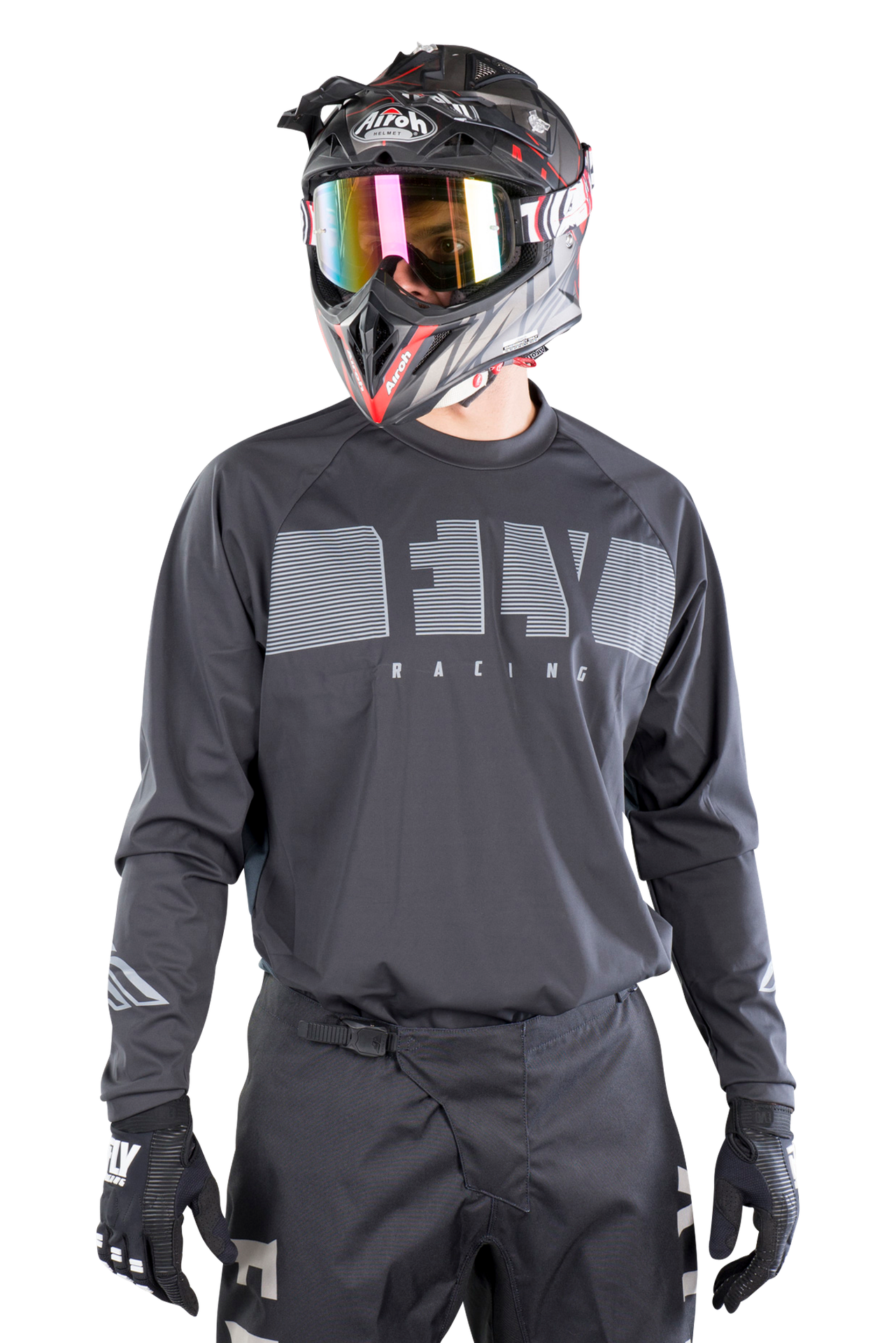 Bluza Cross FLY Racing Windproof Czarny/SzaryS