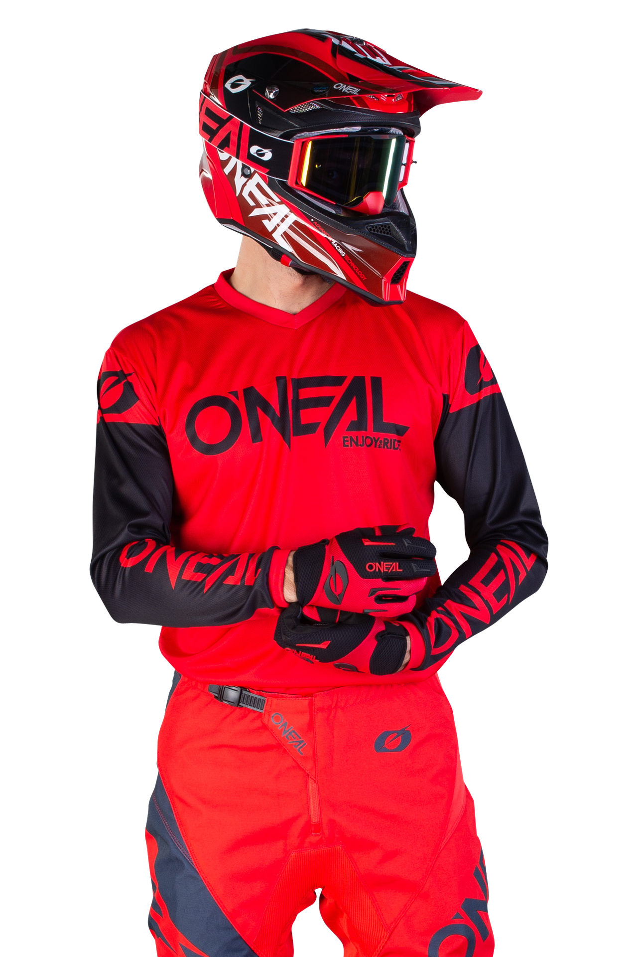 Bluza Cross O'Neal Element Czerwony/CzarnyXL