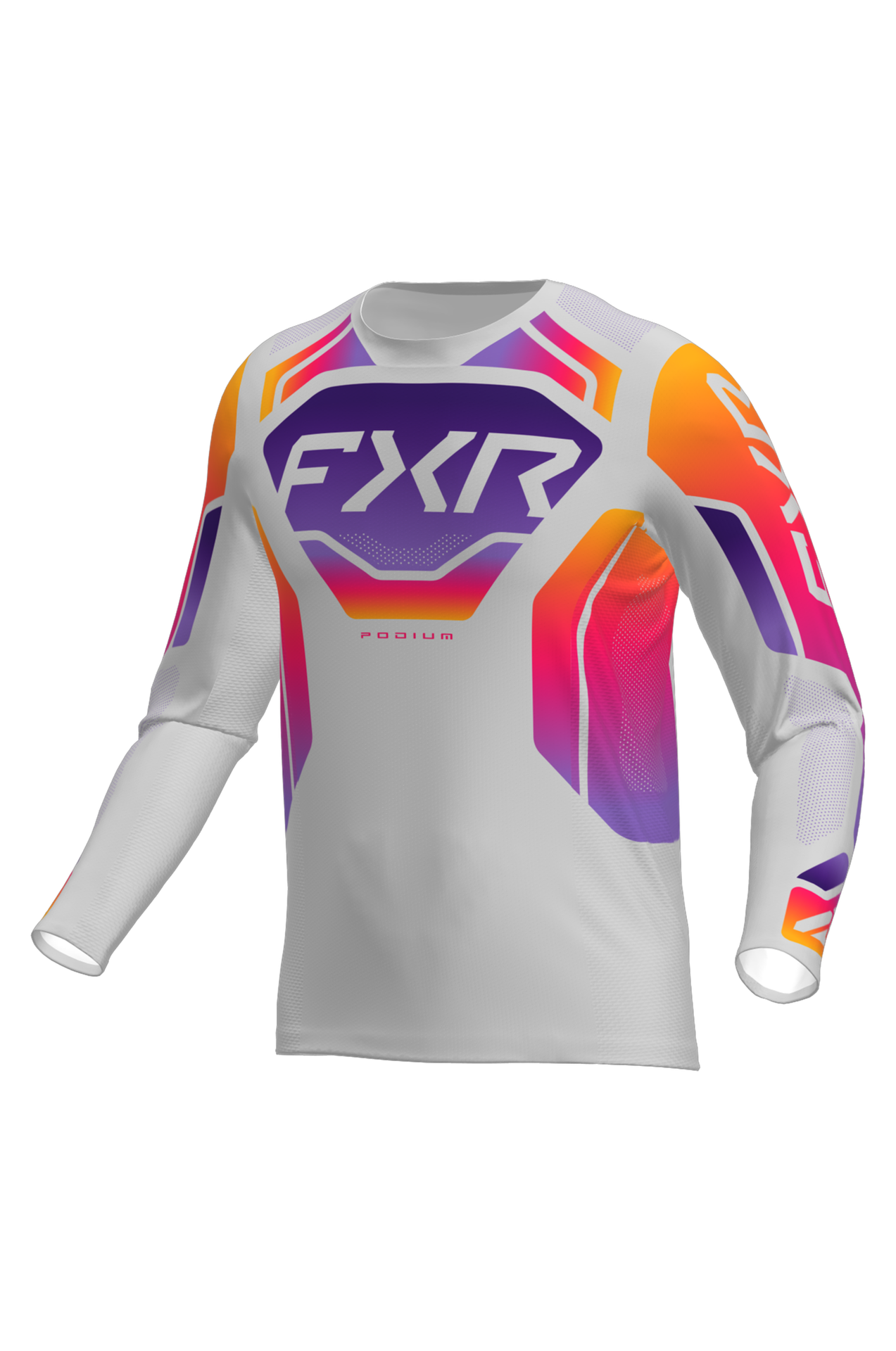 Bluza Cross FXR Podium Relay 26 Szary/Fioletowy/TangXL