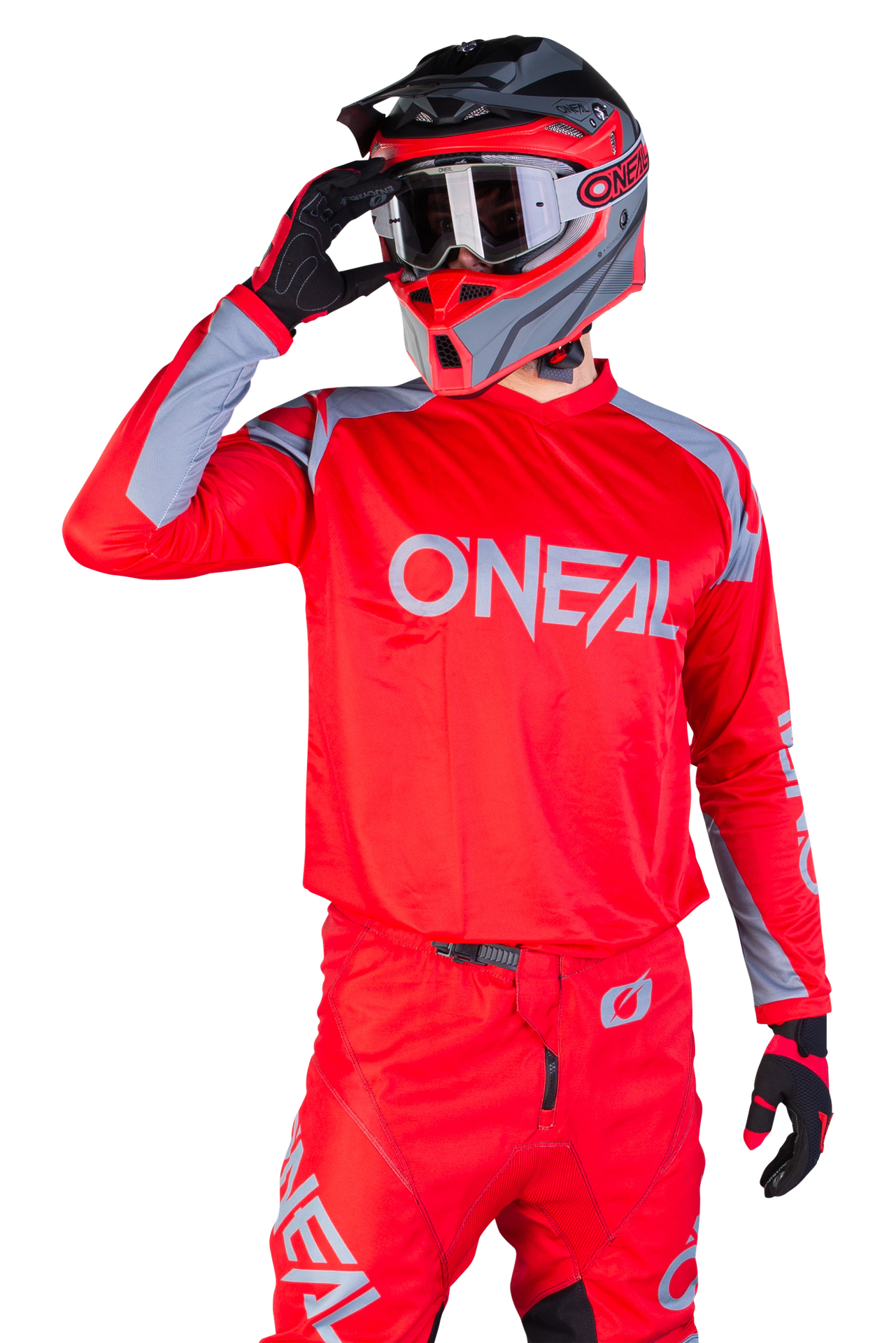 Bluza Cross O'Neal Matrix Czerwony/SzaryXL