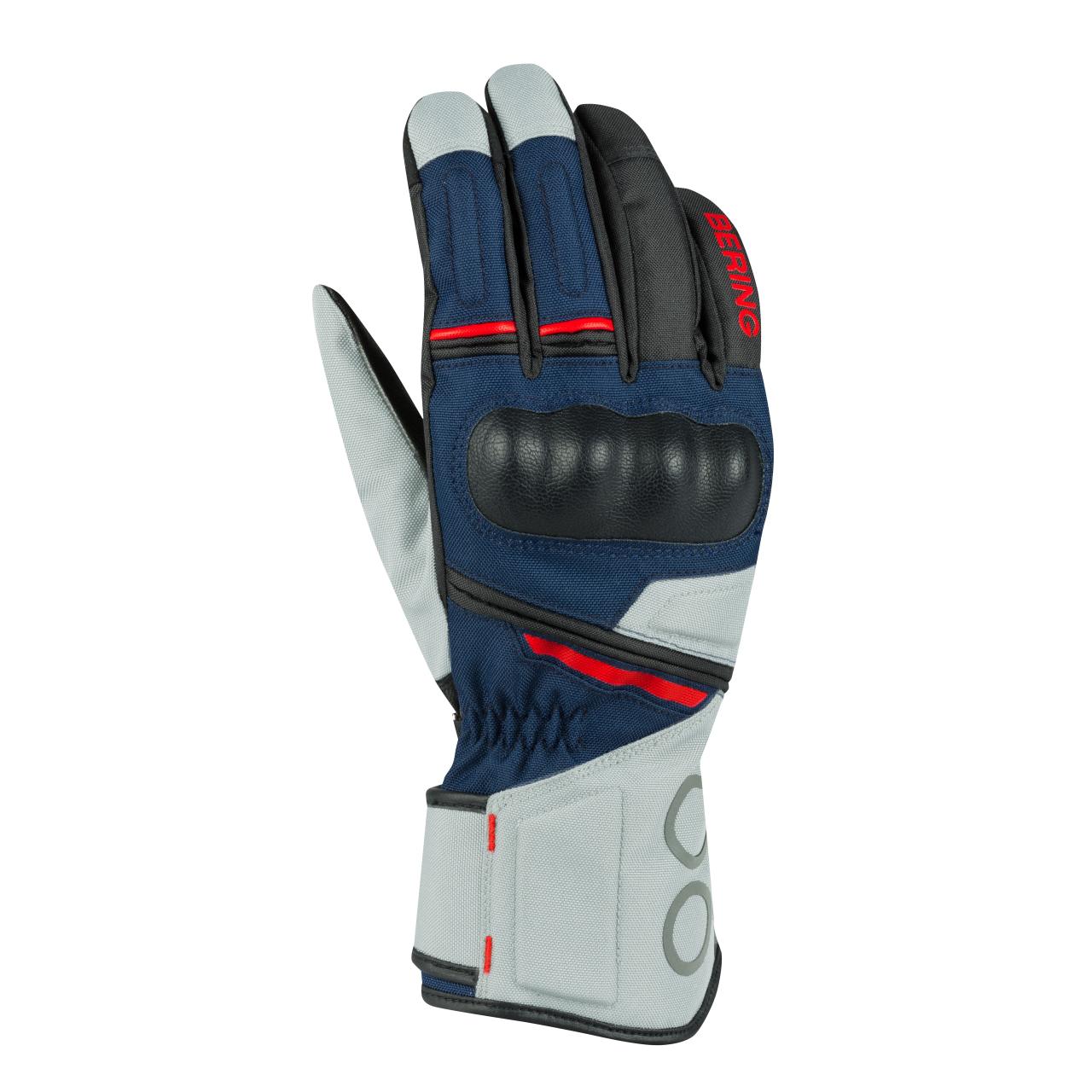 Rękawice Motocyklowe Bering Siberia Szary/Niebieski/CzerwonyXXXL