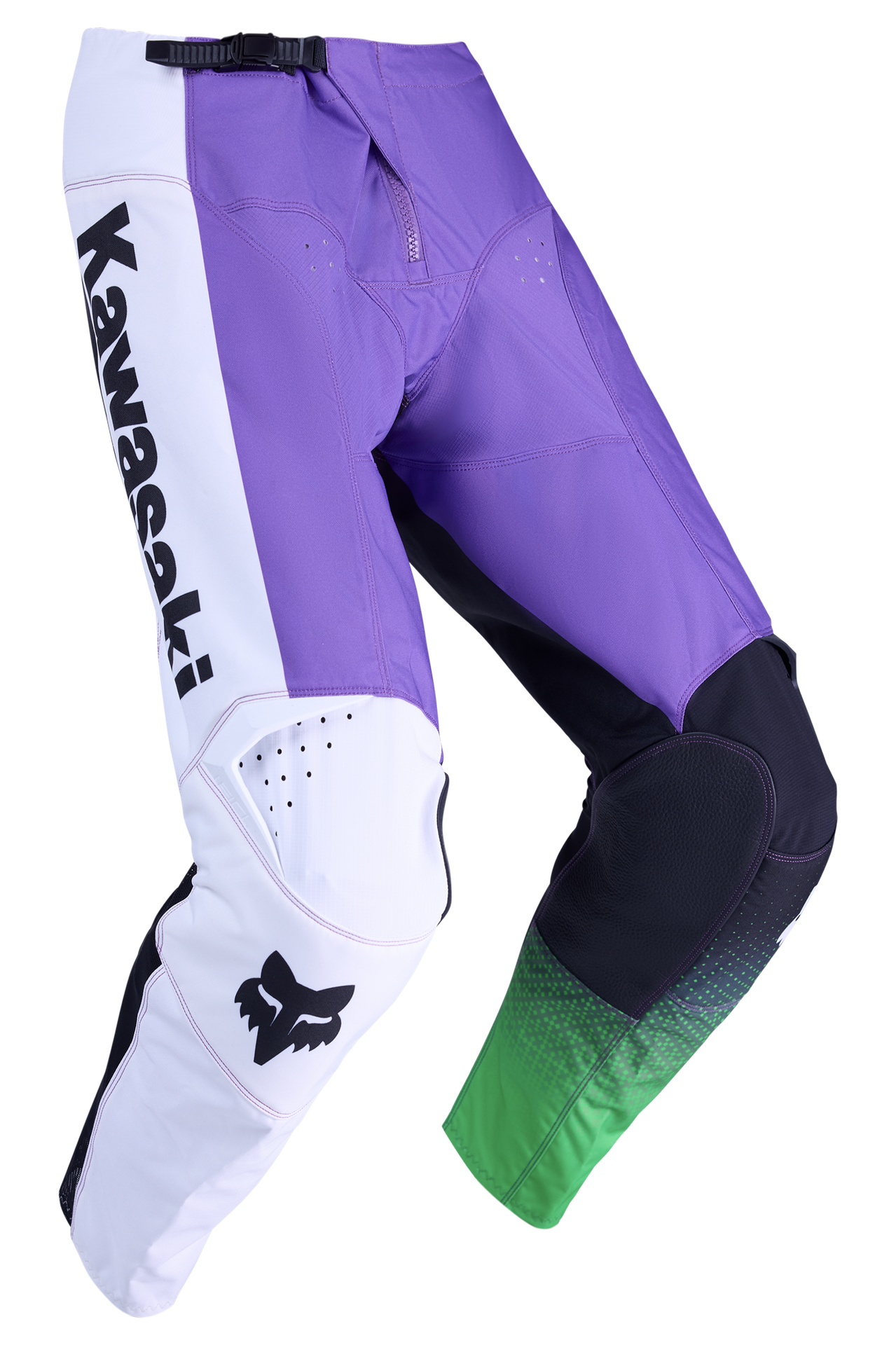 Spodnie Cross FOX 180 Kawasaki Fioletowy/Złamany Biały30