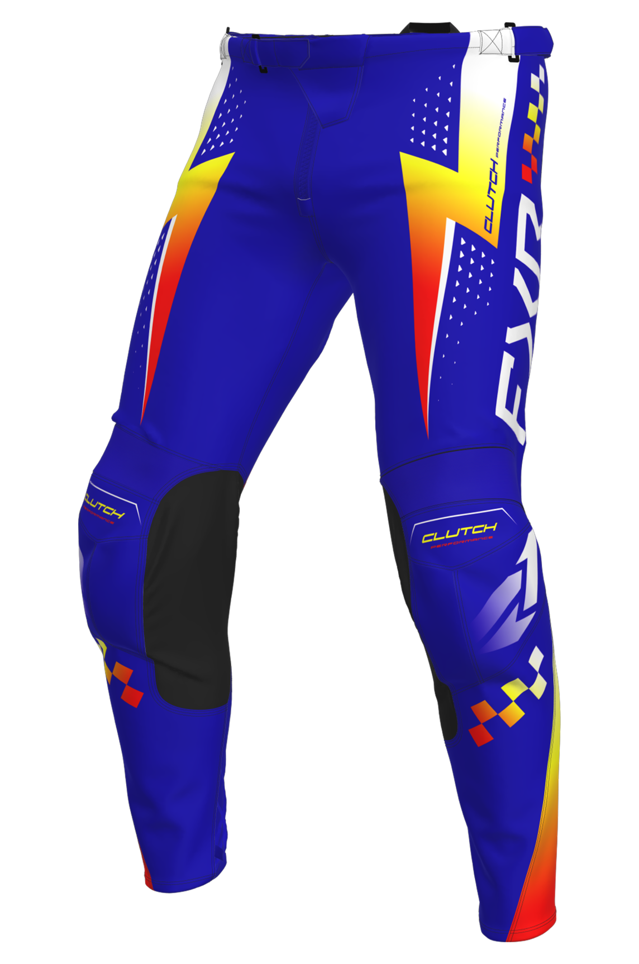Spodnie Cross FXR Clutch Pro 26 Royal/Żółty/Czerwony36