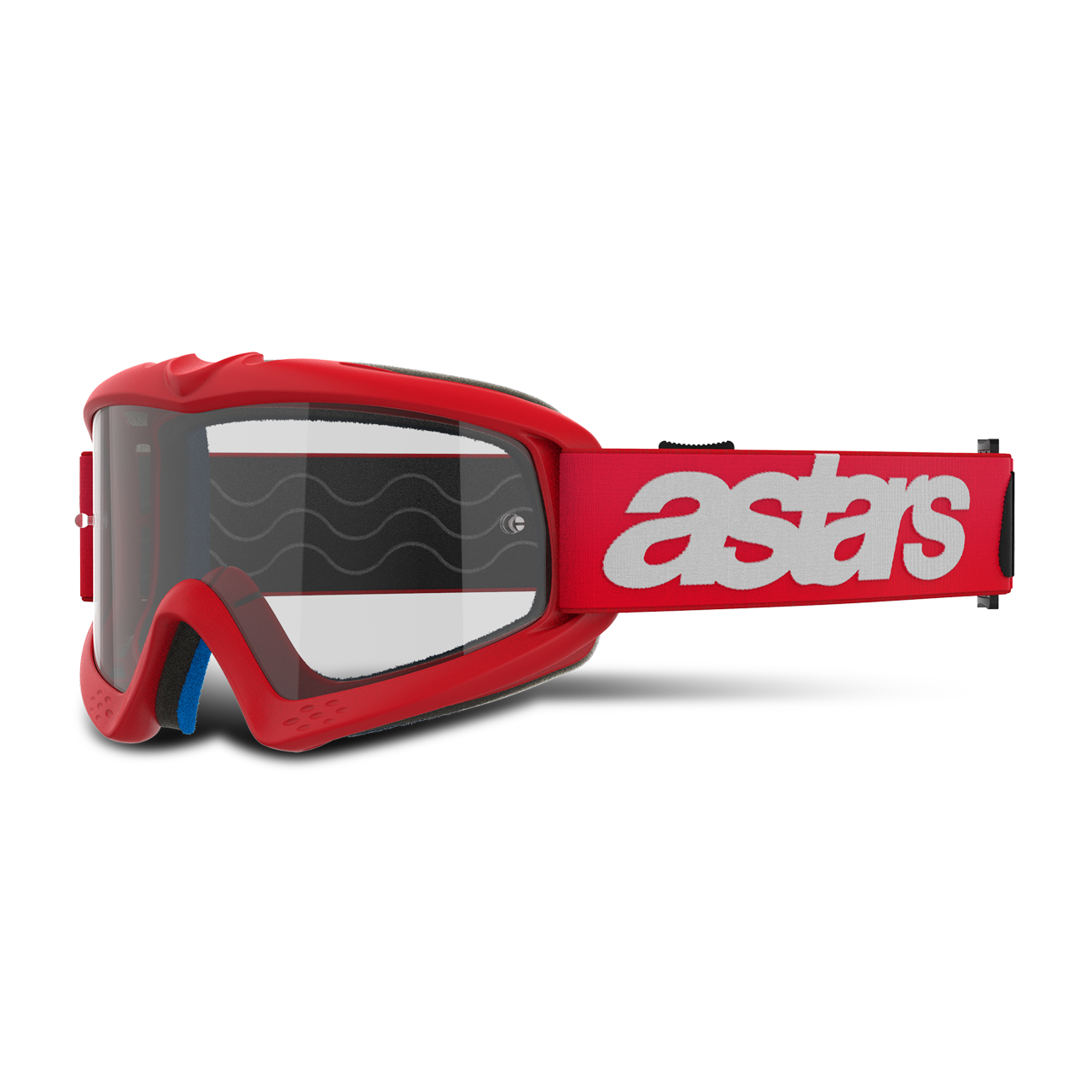 Gogle MX Alpinestars Vision Blaze Młodzieżowy Clear Czerwony