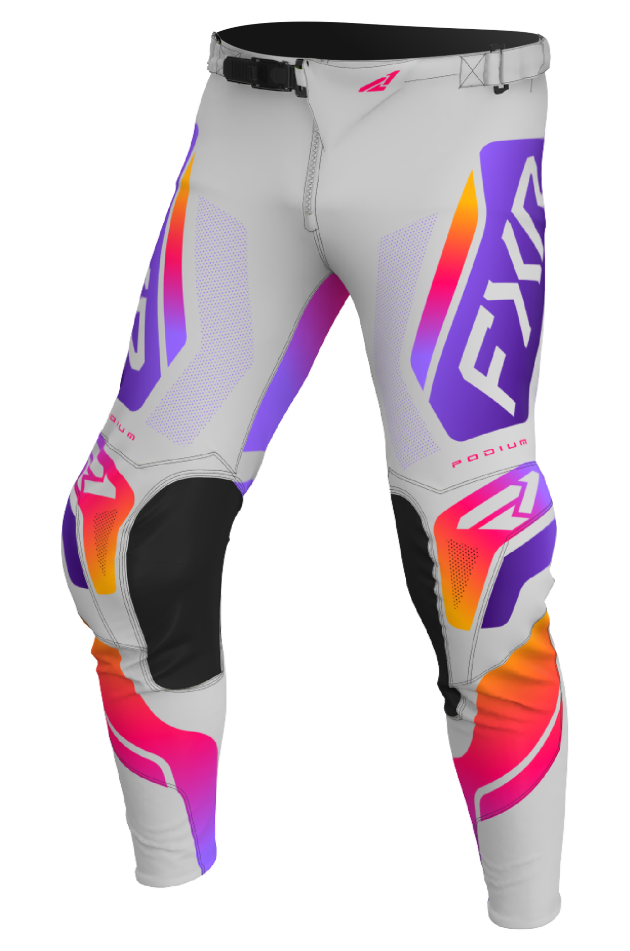 Spodnie Cross FXR Podium 26 Młodzieżowy Szary/Fioletowy/Tang26