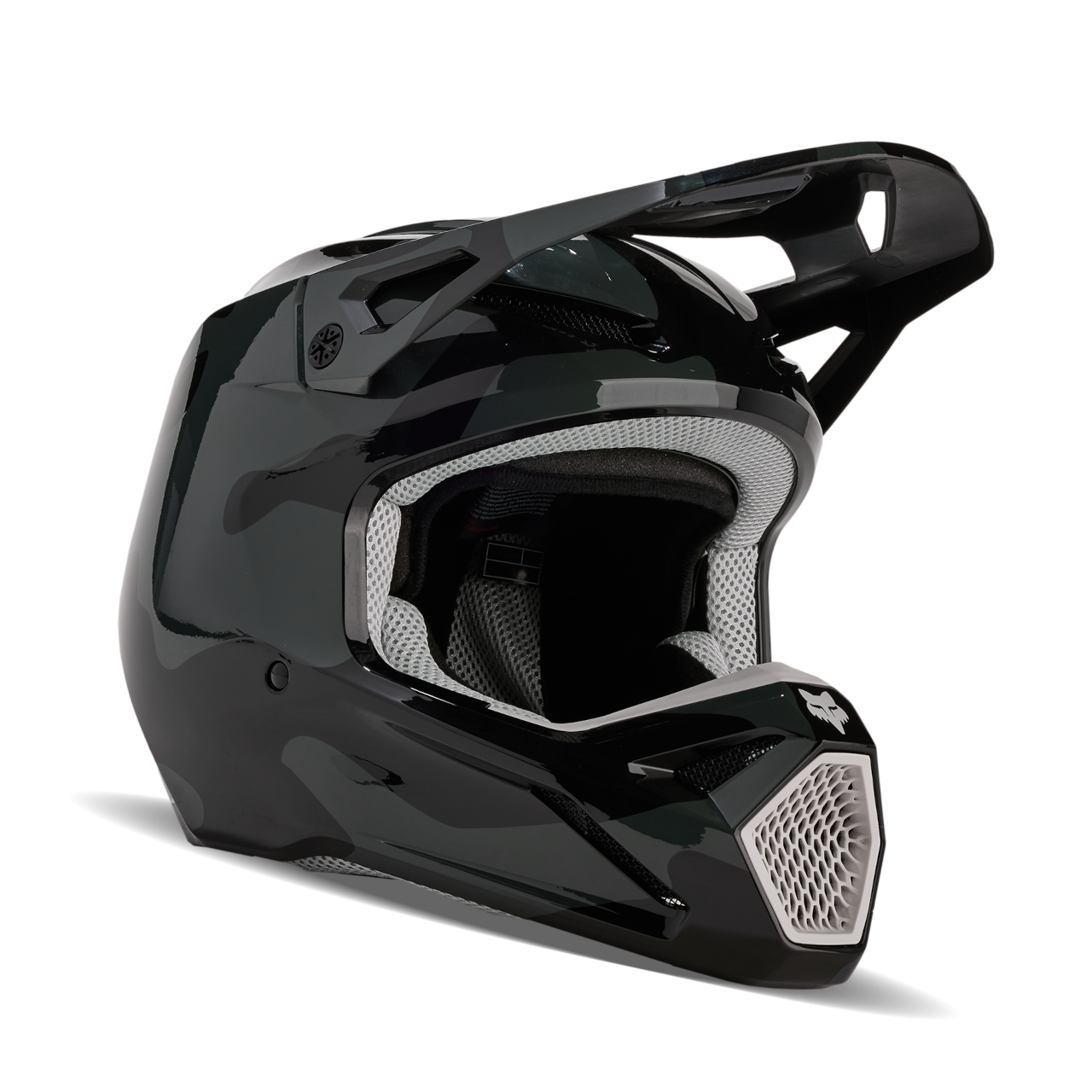 Kask Cross FOX V1 Bnkr Czarny MoroM