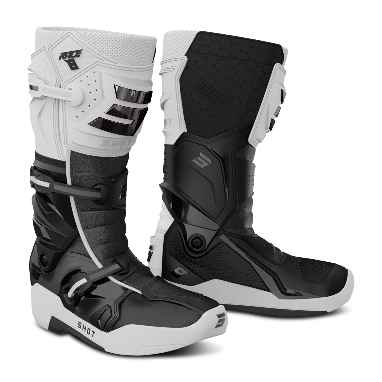 Buty Cross Shot Race 8 Złamany Biały/Czarny/Chromowany47