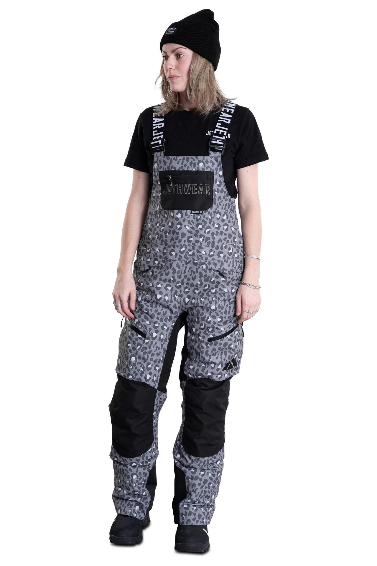 Spodnie na Szelkach Jethwear Damskie 60g Śnieżny LeoM