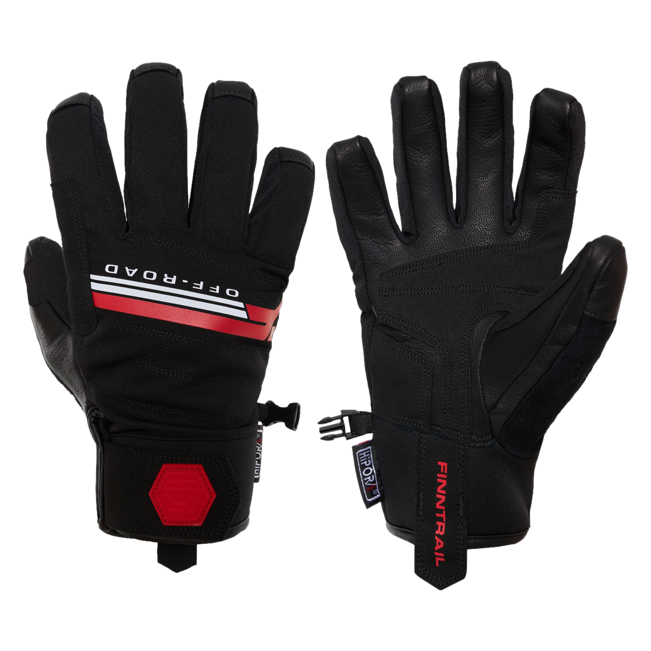 Rękawice Zimowe Finntrail GT Grafitowo-CzerwonyXL