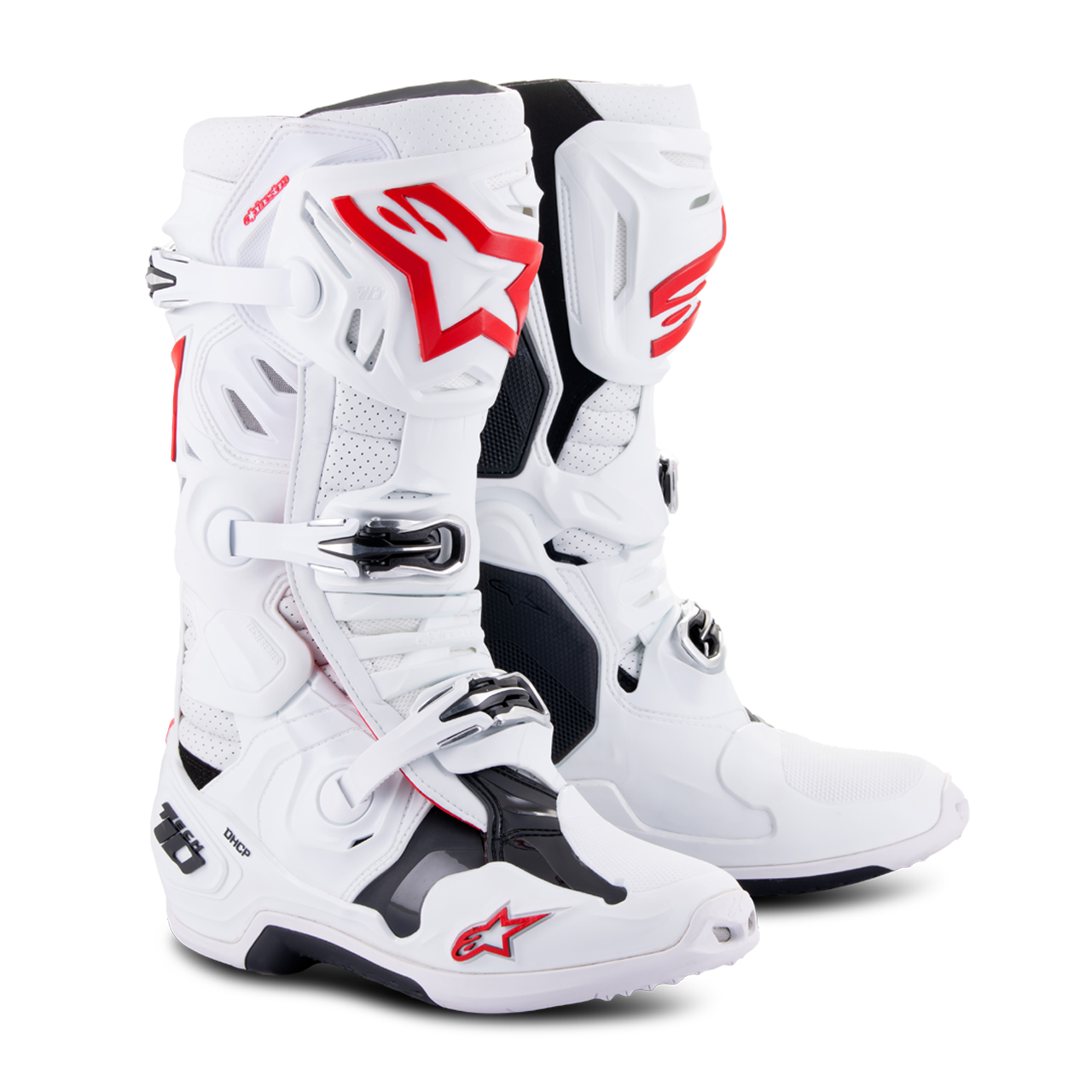 Buty Cross Alpinestars Tech 10 Supervented Złamany Biały/Jasnoczerwony40,5