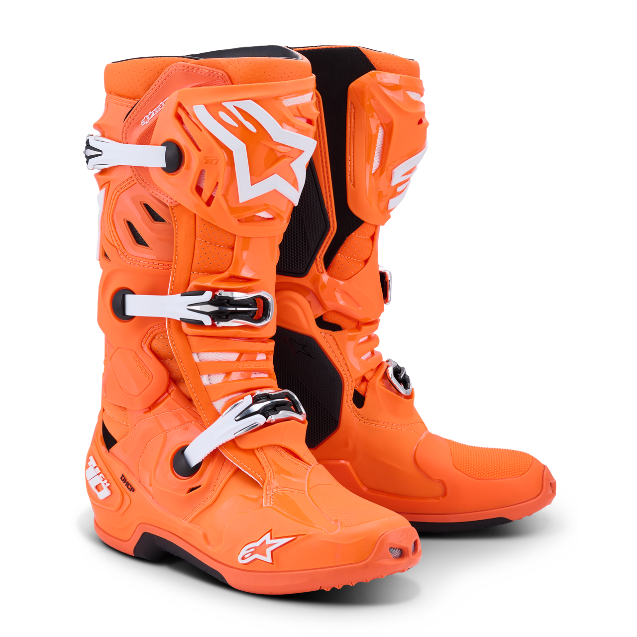 Buty MX Alpinestars Tech 10 Supervented Pomarańczowy fluorescencyjny/Czarny/Złamany biały49,5