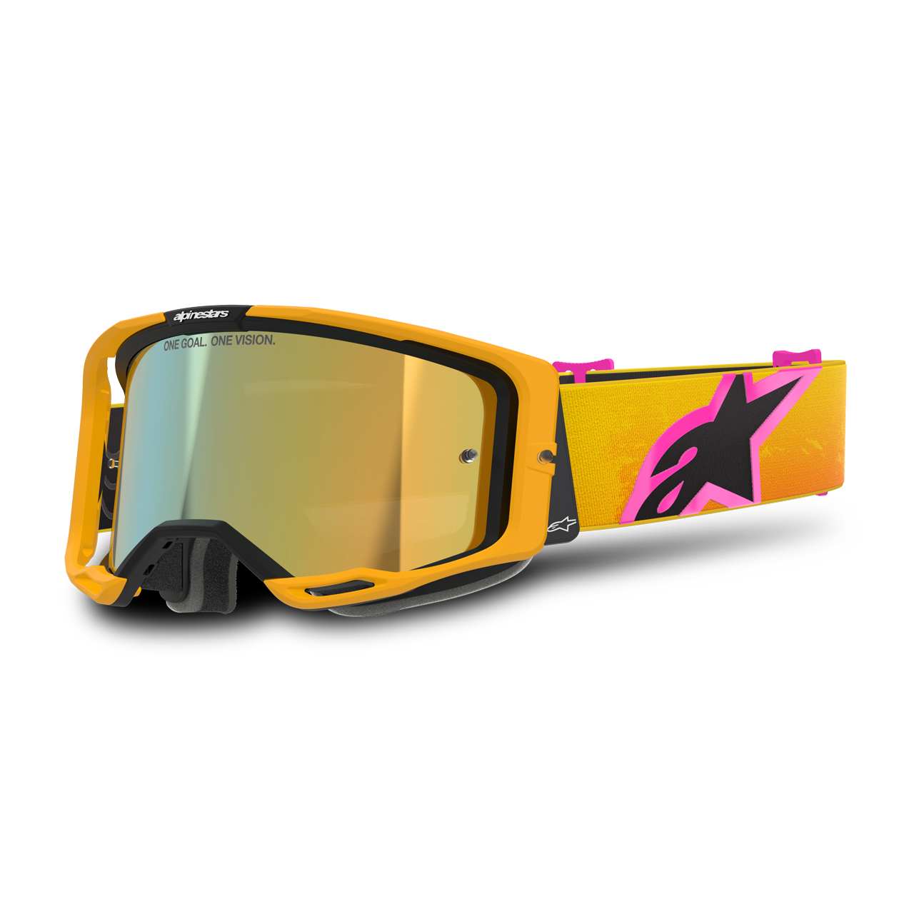 Gogle Cross Alpinestars Vision 8 Corp Mirror Pomarańczowy/Żółty