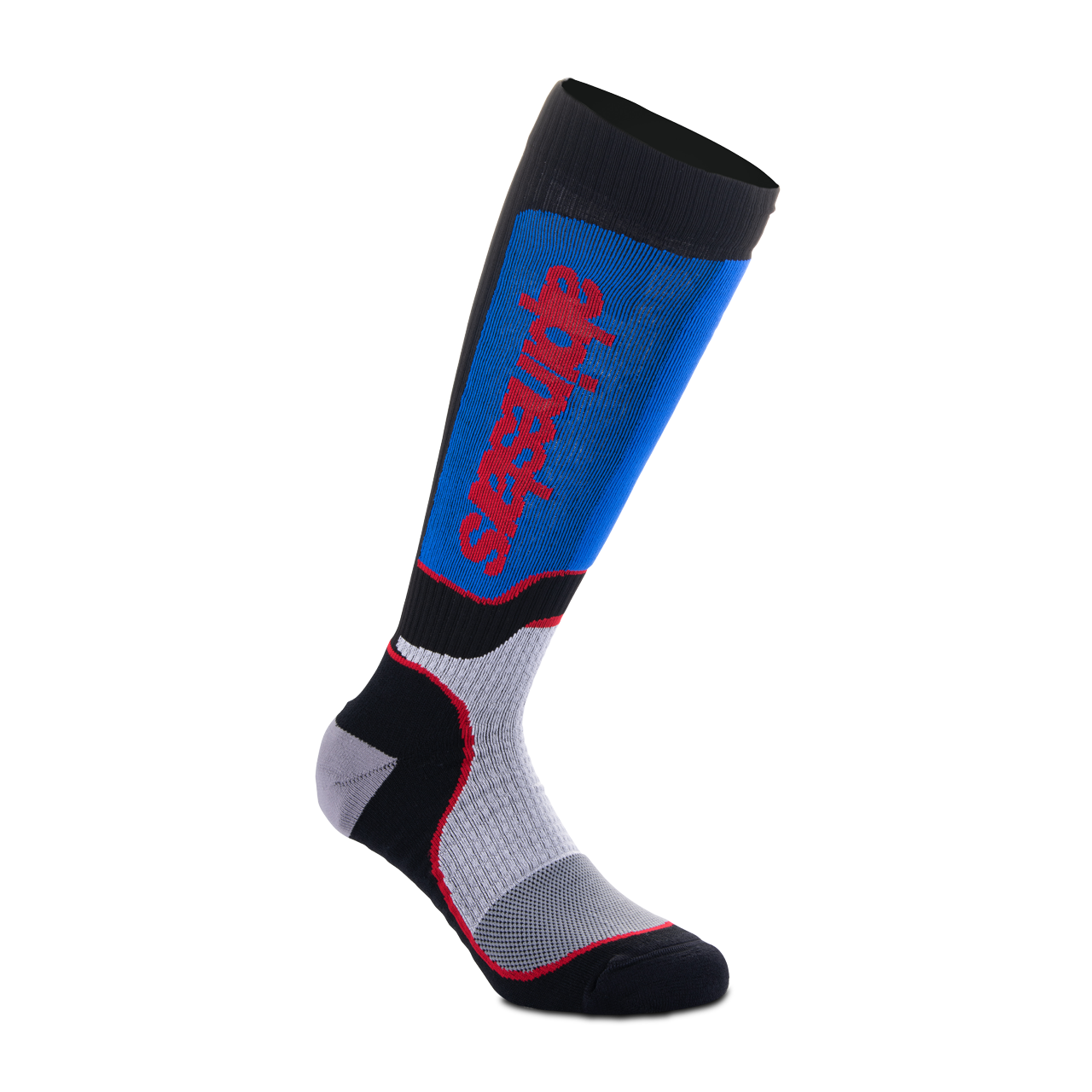 Skarpety Cross Dziecięce Alpinestars Plus Czarny/Złamany Biały/NiebieskiM-L