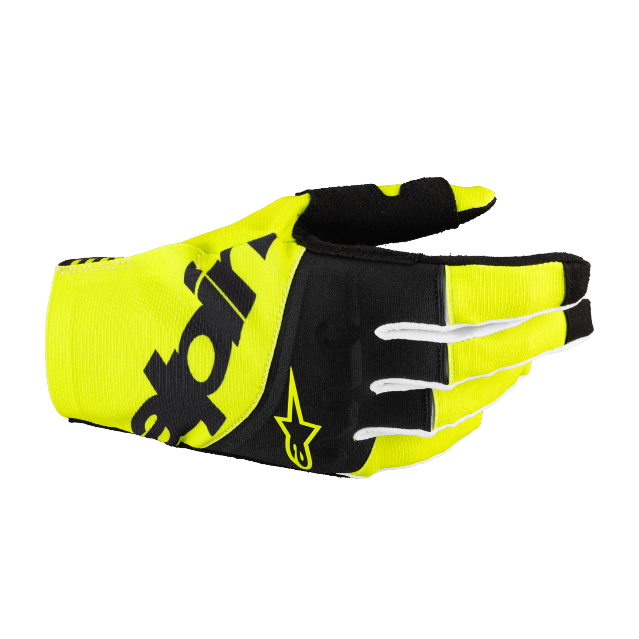 Rękawice Cross Alpinestars Techstar Czarny/Fluorescencyjny żółtyXXL