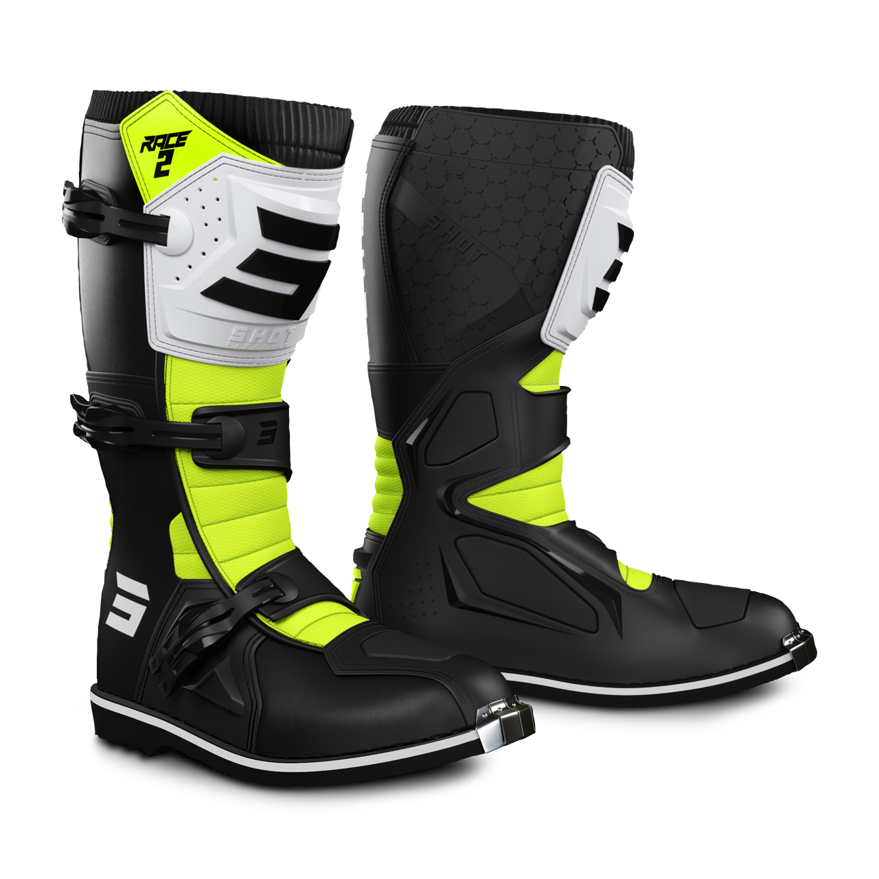 Młodzieżowe Buty Cross Shot Race 2 Czarny/Złamany Biały/Żółty38